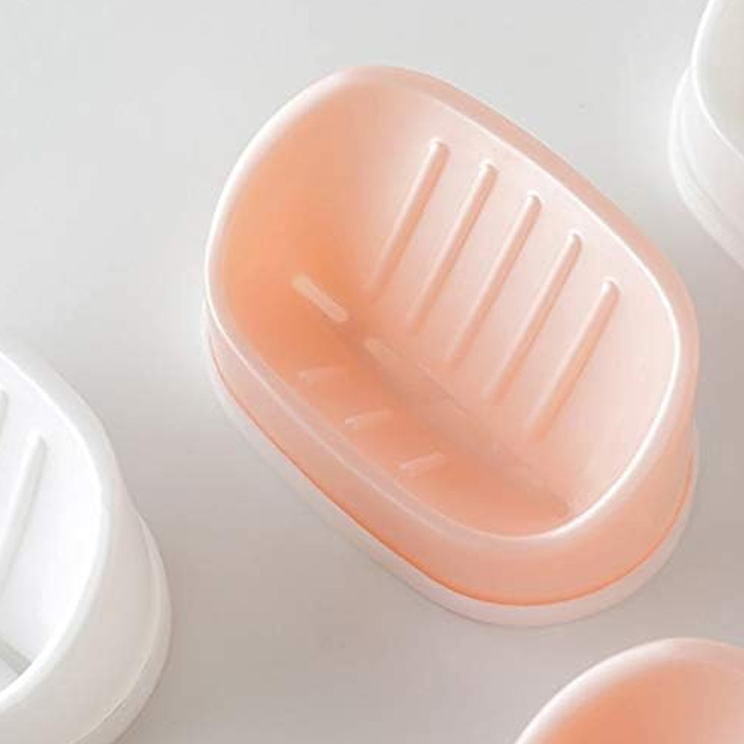 Soap Container Soap Box Household Kitchen And Bathroom Can Use Pp Material Drain Box Double Soap Dish For Bathroom Shower Home Outdoor Camping (1 Pc)