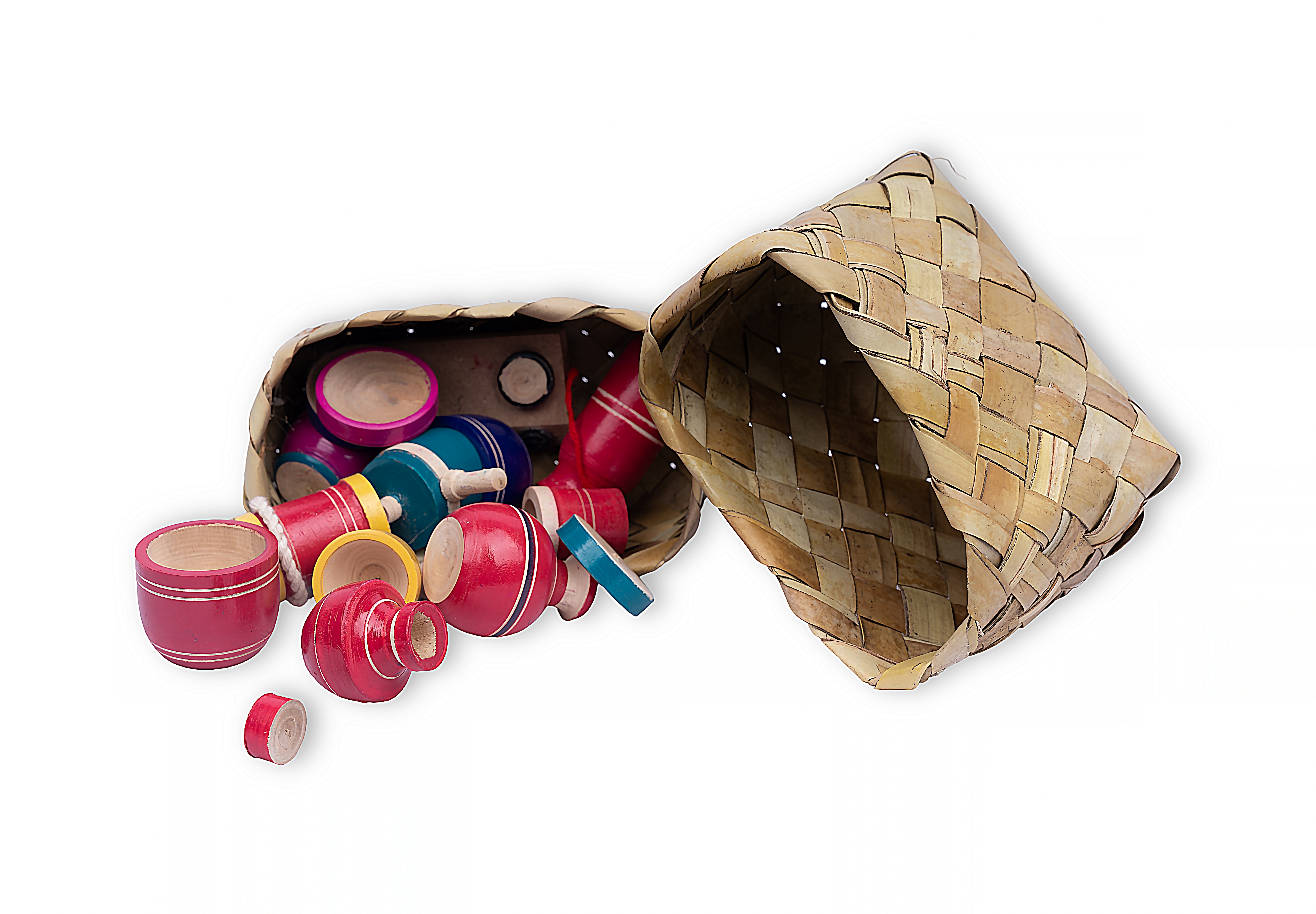 Wooden bucket model kitchen toy