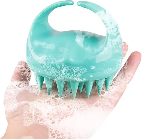 Silicone Scalp Massager & Shampoo Cleansing Brush (Pack of 1 ) Green