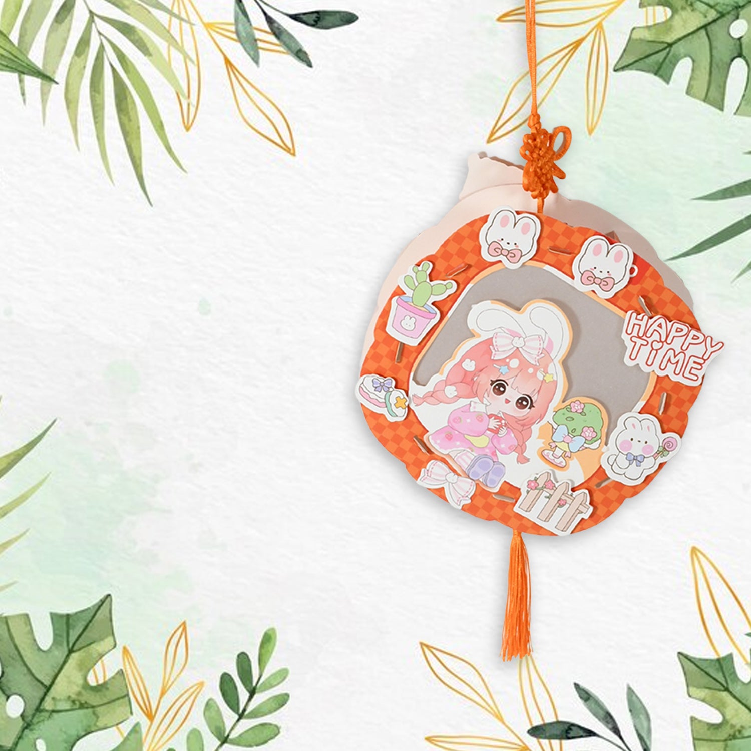 Diy Traditional Lanterns Handmade Cartoon Paper Lanterns Antique Portable Lantern Hollow-out Projection Luminescent Led Lamp Diy Hanging Paper Lanterns For Festival Party Decor