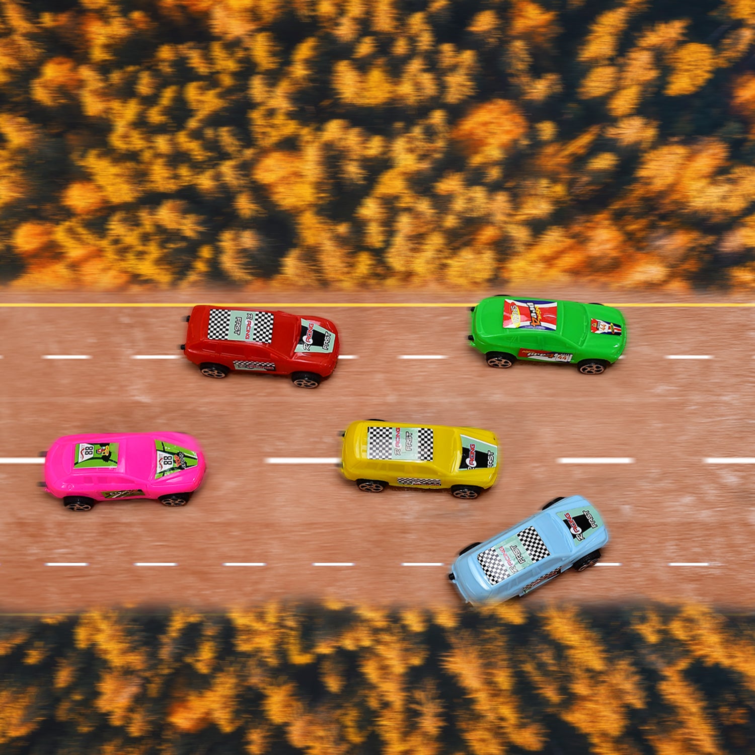 Super City Car Racer Toy For Boys And Girls Pull Push Vehicle Car (Set Of 12pcs)  (Multicolor)