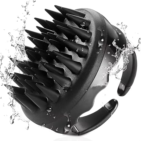 Silicone Scalp Massager & Shampoo Cleansing Brush (Pack of 1 ) Black
