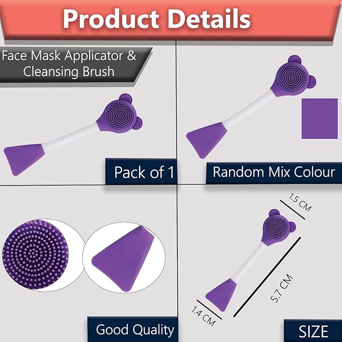 2 in 1 Silicone Face Scrubber Brush for Men & Women pack of 2