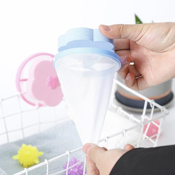 Washing Machine Floating Filter Lint Mesh Bag Net Pouch Hairlint Catcher