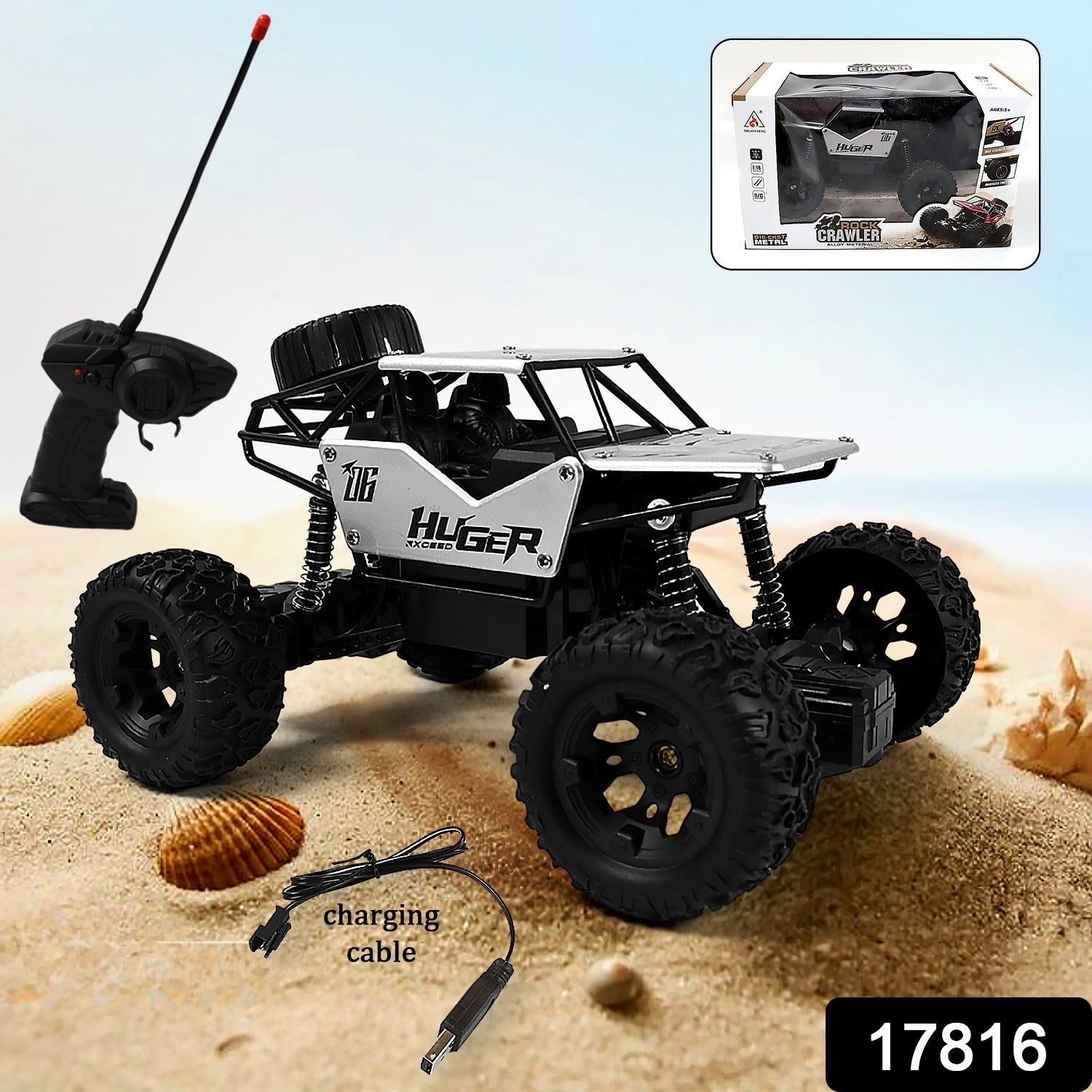 118 Scale Rock Crawler Monster Rc Truck All Terrain Stunt Racing Car Rechargeable Indoor Outdoor Toy Car