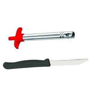 Stainless Steel Electronic Gas Lighter And Knife (2 In 1)