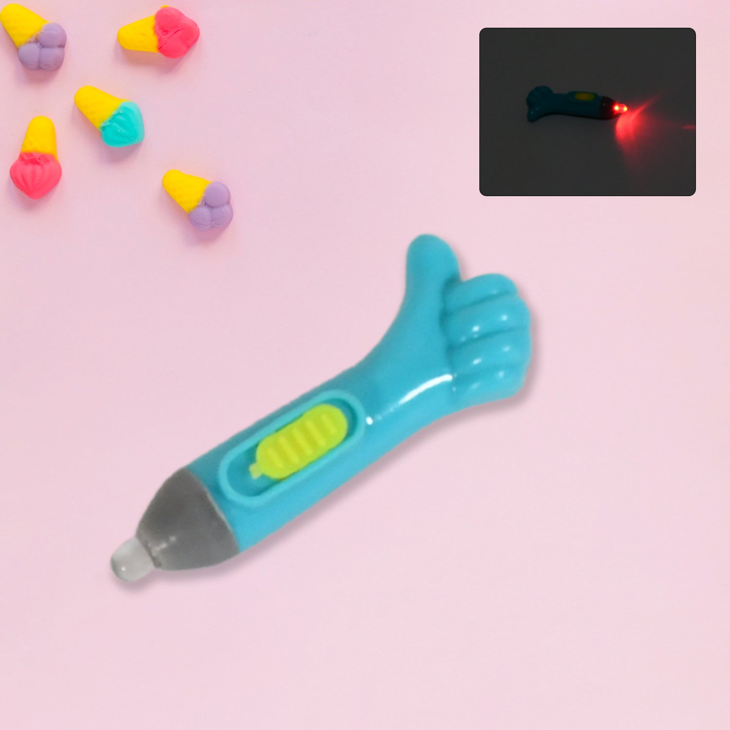 Thumb Shaped Light Lightning Keychain Lightning Toy Thumb Shape Led Light.