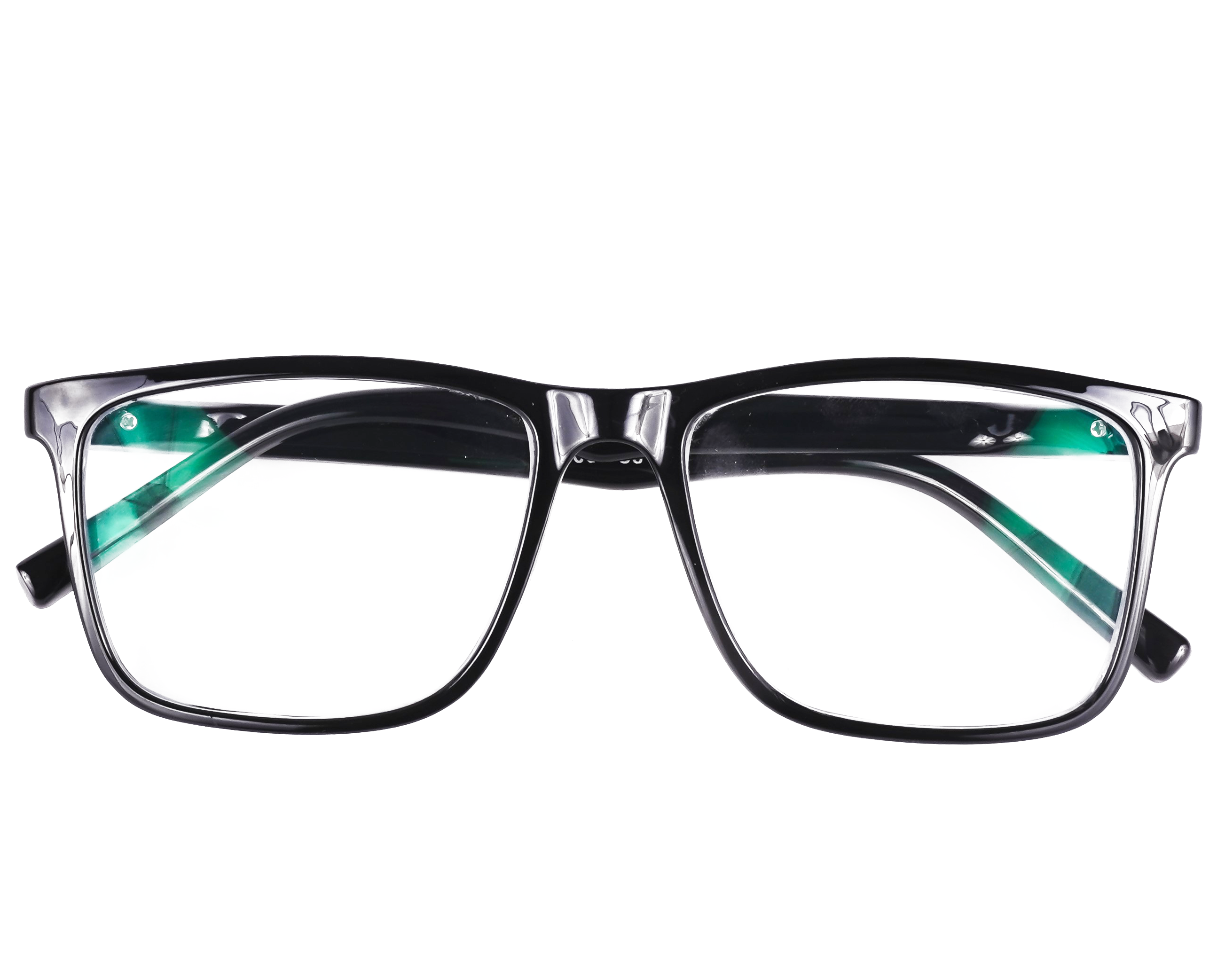 UNISEX System Glasses | 100% UV Protected |Anti Glare Blocks Harmful Rays |  Zero Power | Square-Shaped glassy  Black