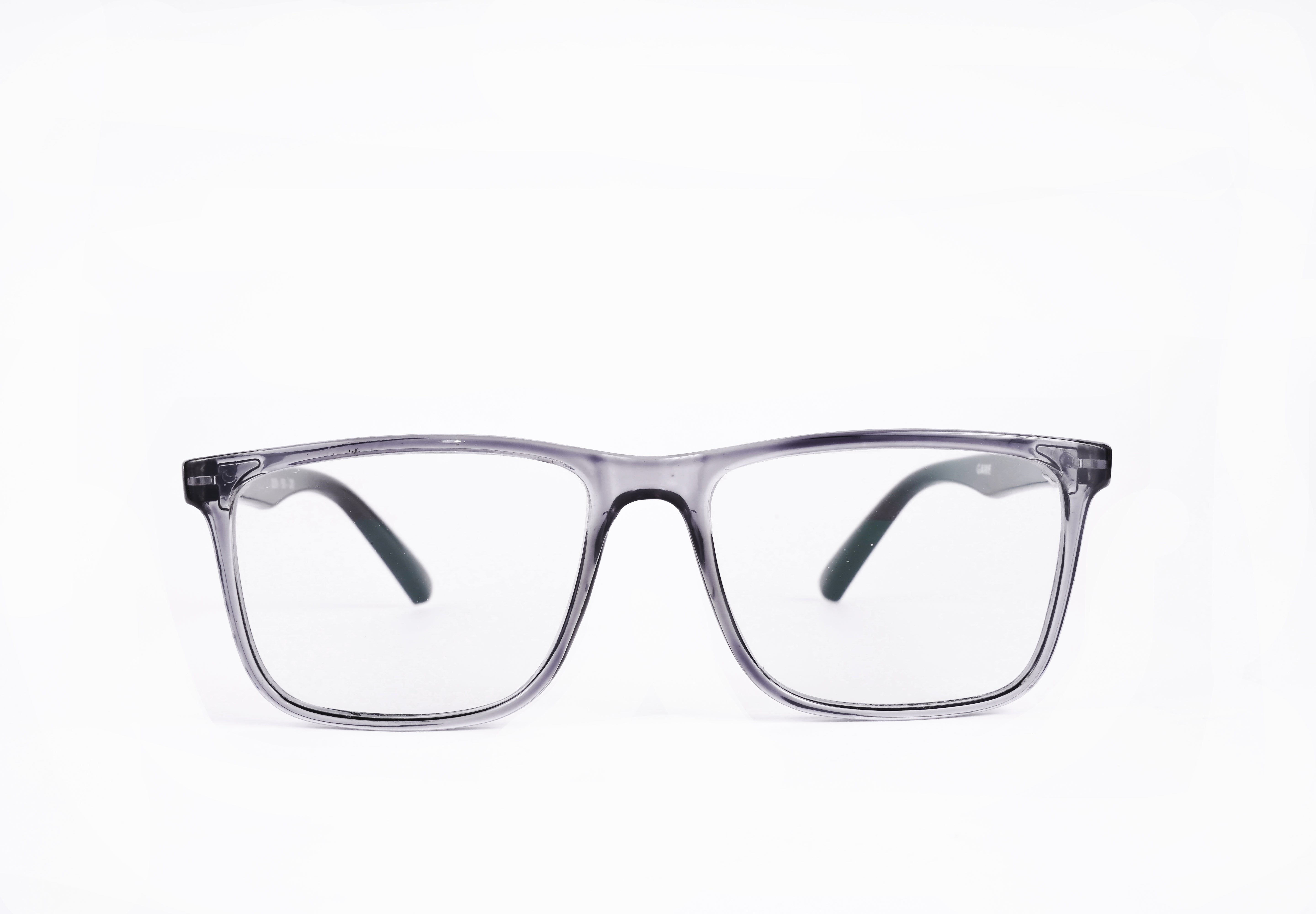 UNISEX System Glasses | 100% UV Protected | Anti Glare Blocks Harmful Rays |  Zero Power | Full Grey | Square