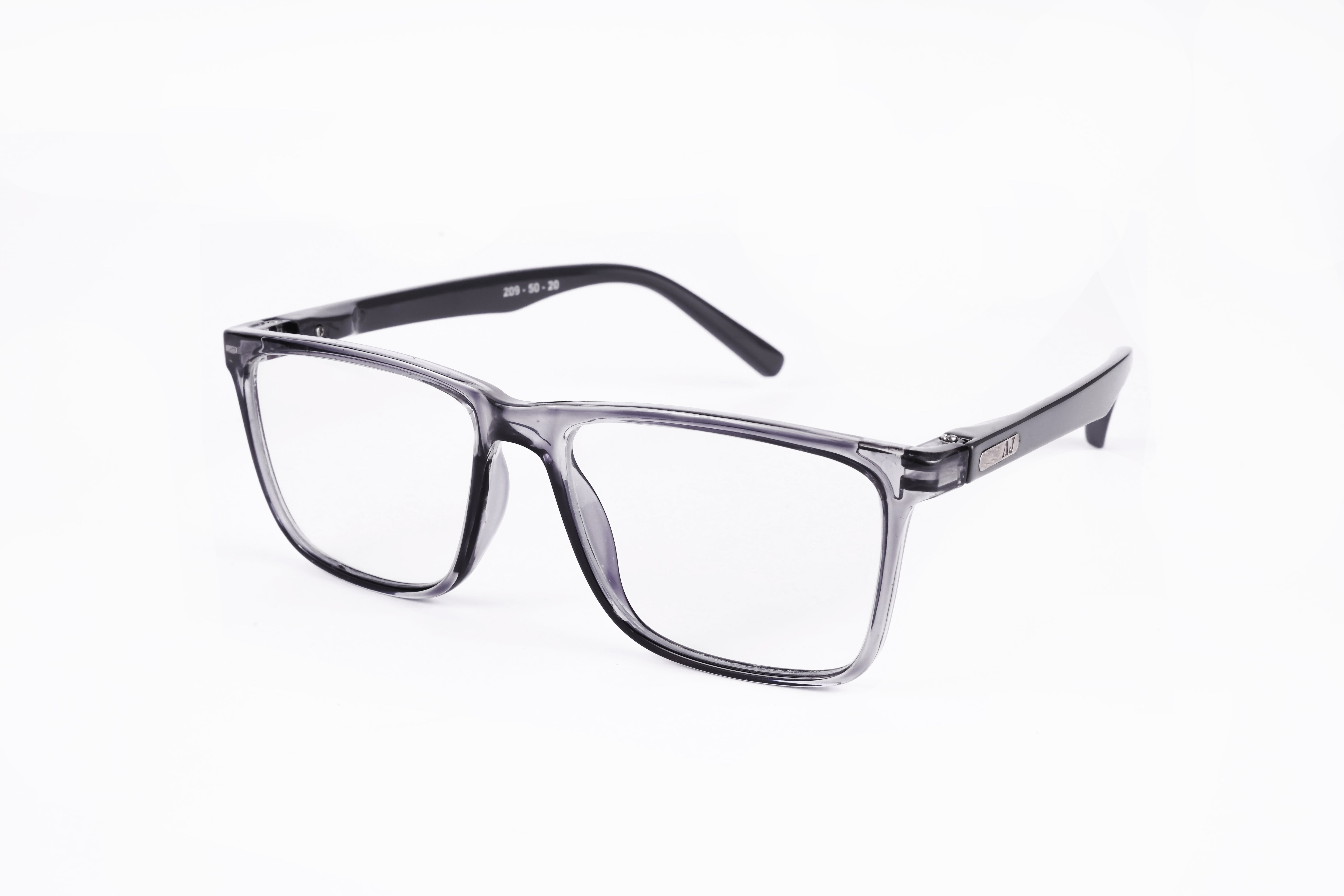 UNISEX System Glasses | 100% UV Protected | Anti Glare Blocks Harmful Rays |  Zero Power | Full Grey | Square