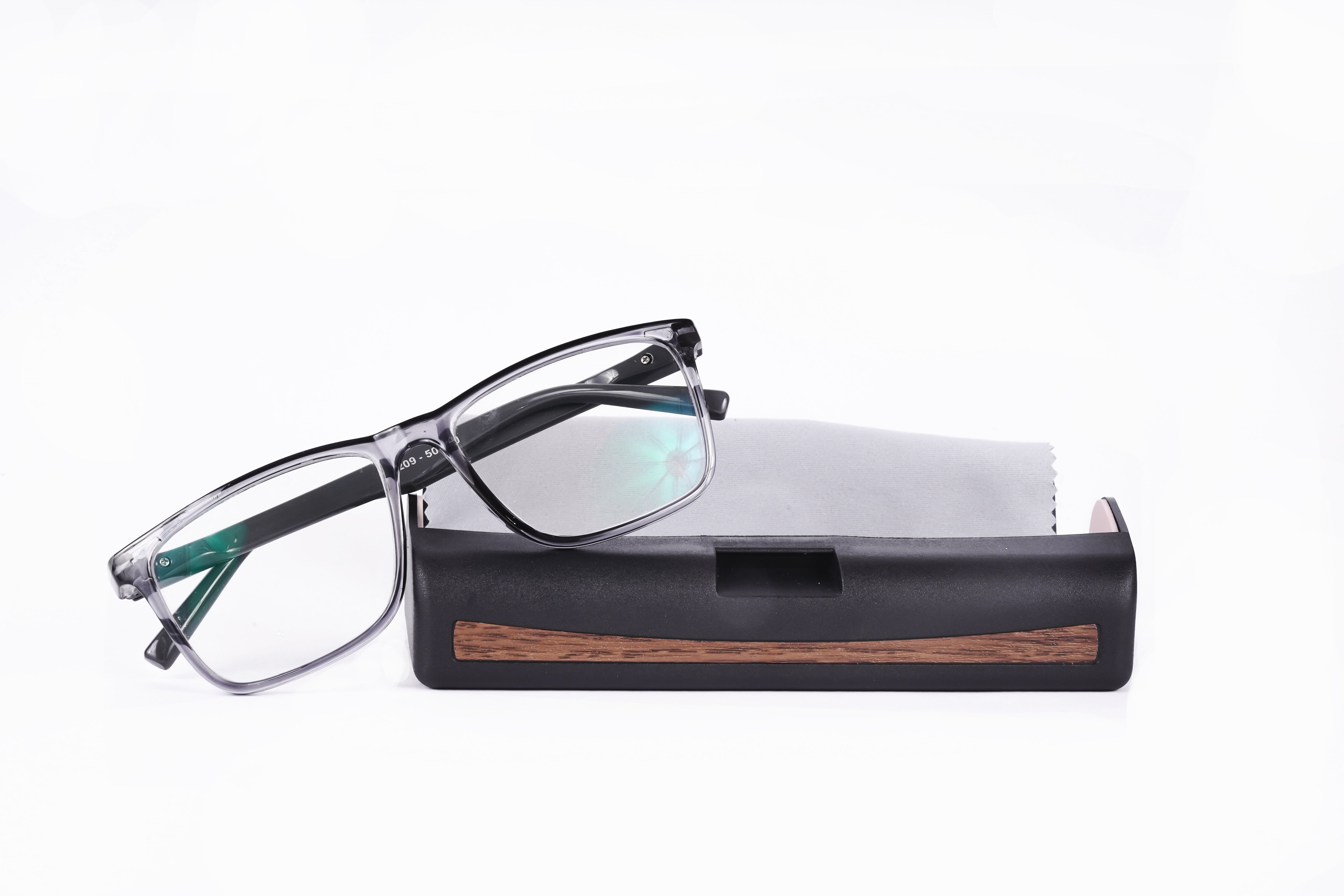 UNISEX System Glasses | 100% UV Protected | Anti Glare Blocks Harmful Rays |  Zero Power | Full Grey | Square