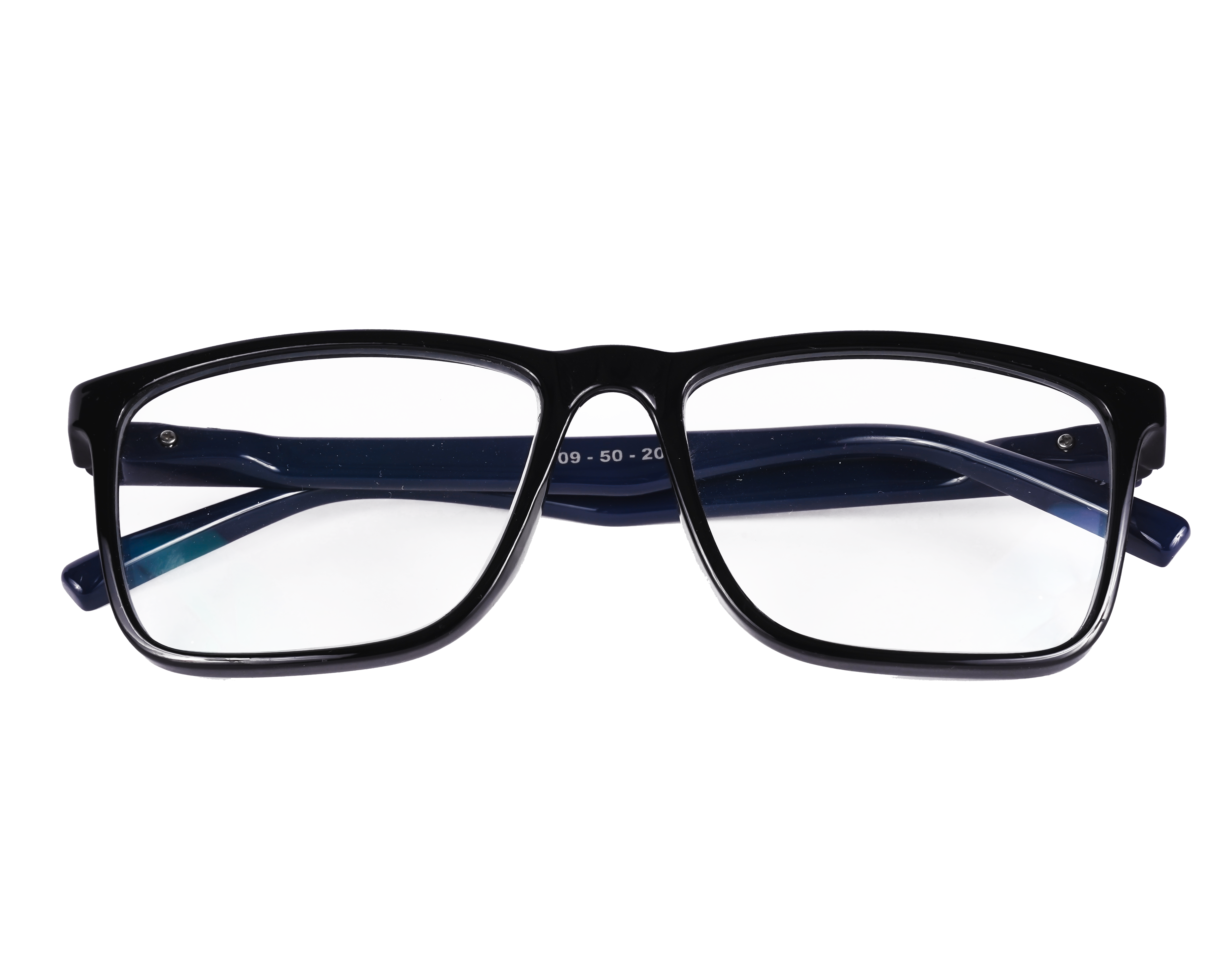 UNISEX System Glasses | 100% UV Protected |Anti Glare Blocks Harmful Rays |  Zero Power | BLACK & BLUE | Square