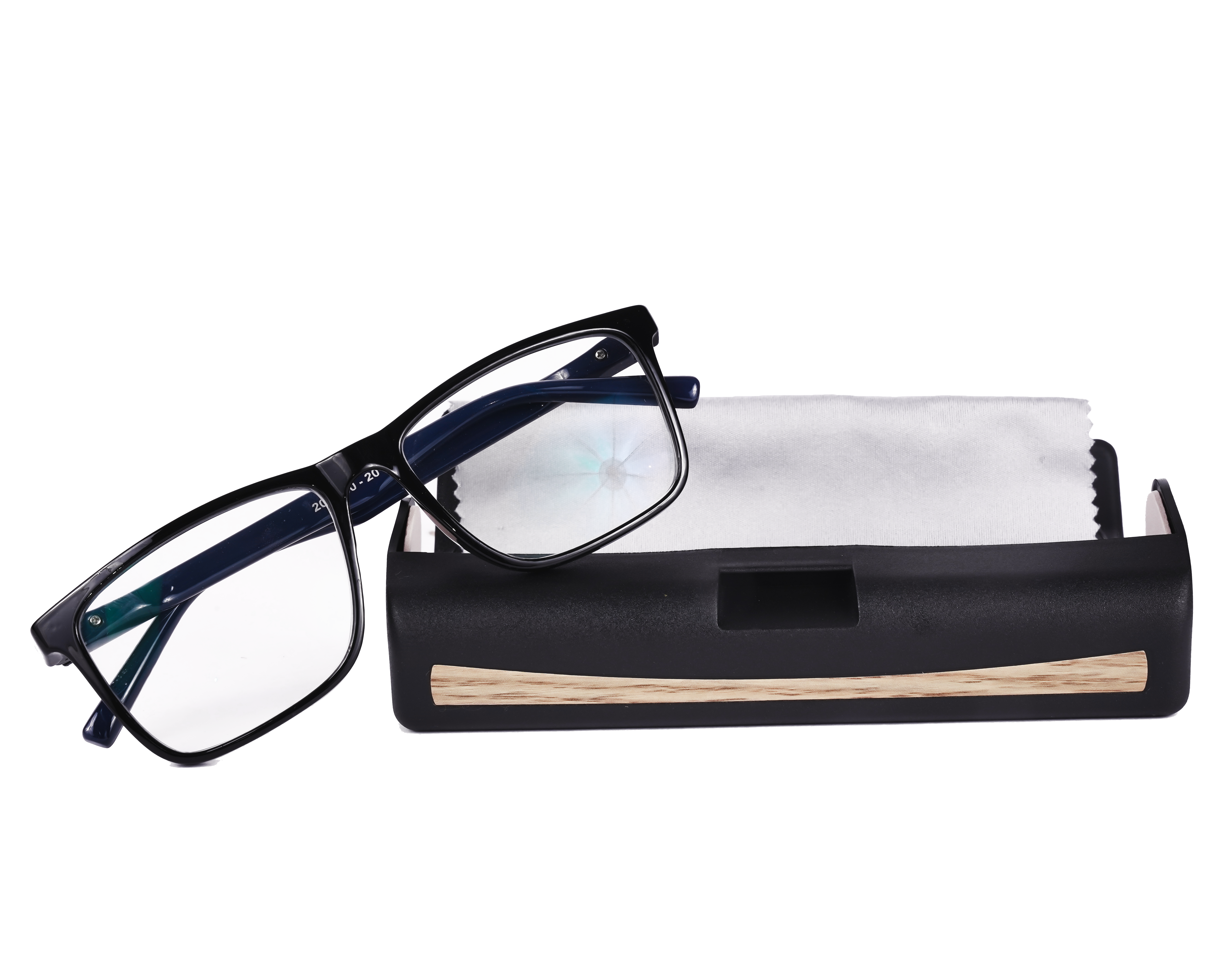 UNISEX System Glasses | 100% UV Protected |Anti Glare Blocks Harmful Rays |  Zero Power | BLACK & BLUE | Square
