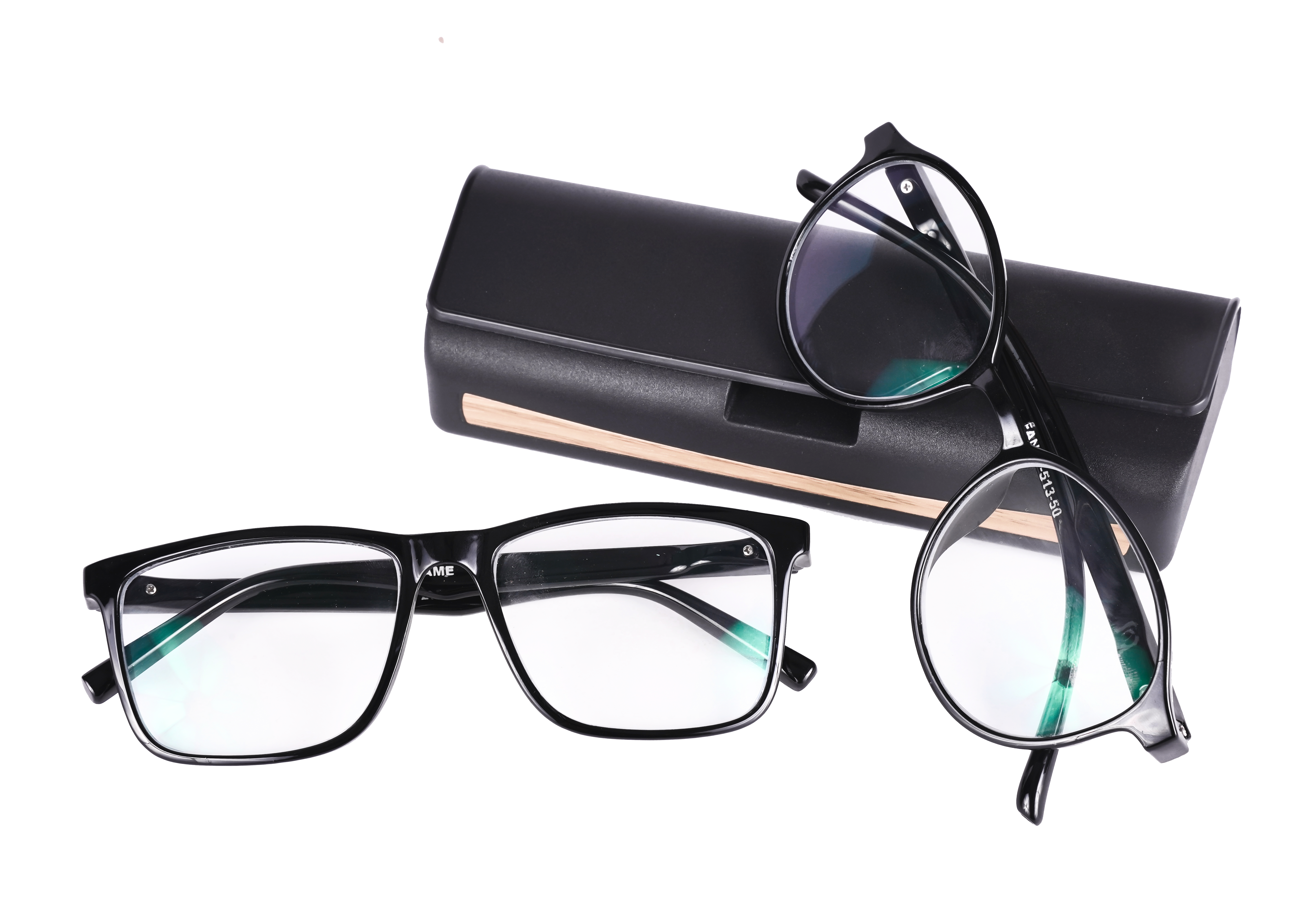 System Glasses | Pack of 2 for Men & Woman | 100% UV Protected |Anti Glare Blocks Harmful Rays |  Zero Power | BLACK