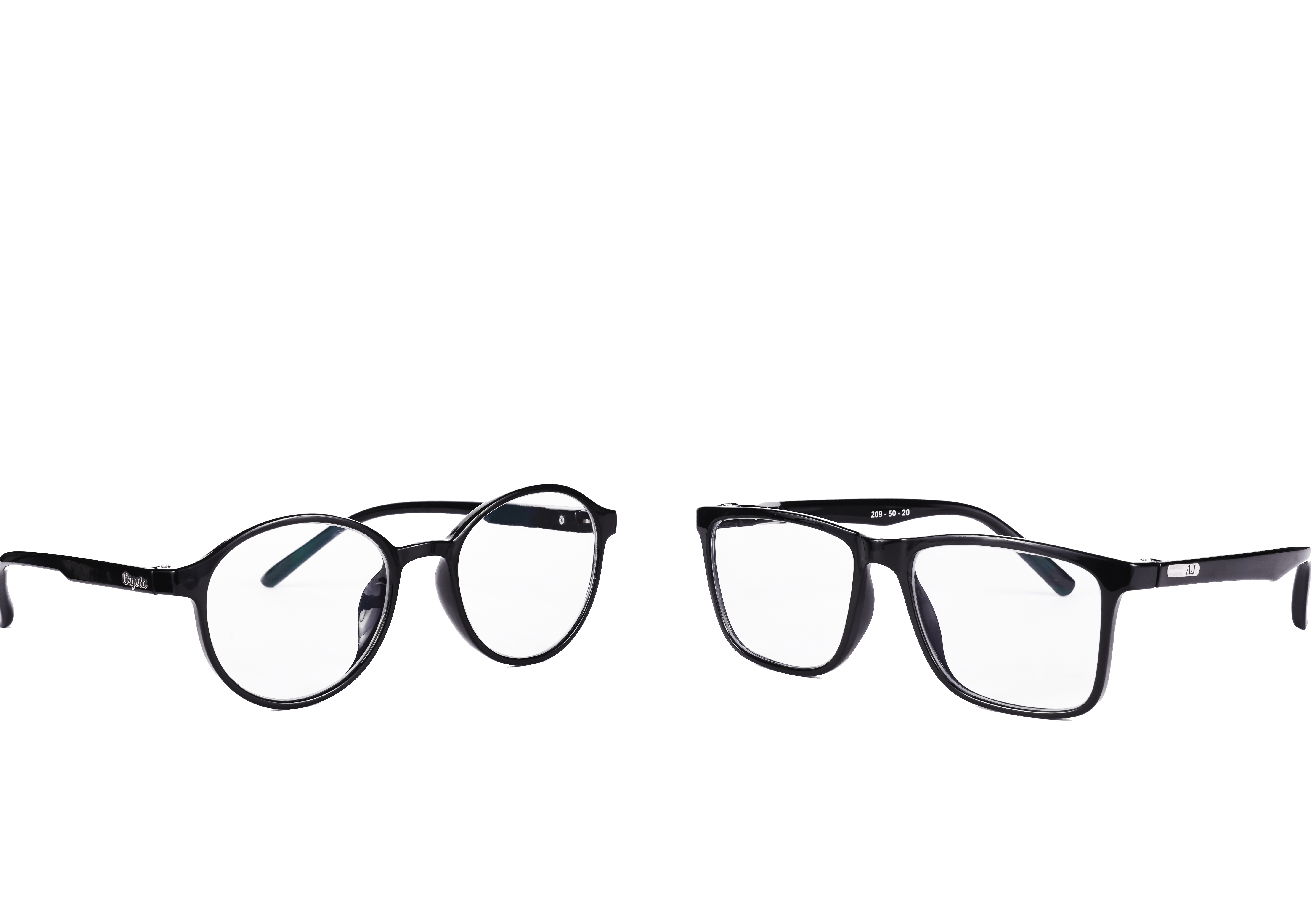 System Glasses | Pack of 2 for Men & Woman | 100% UV Protected |Anti Glare Blocks Harmful Rays |  Zero Power | BLACK