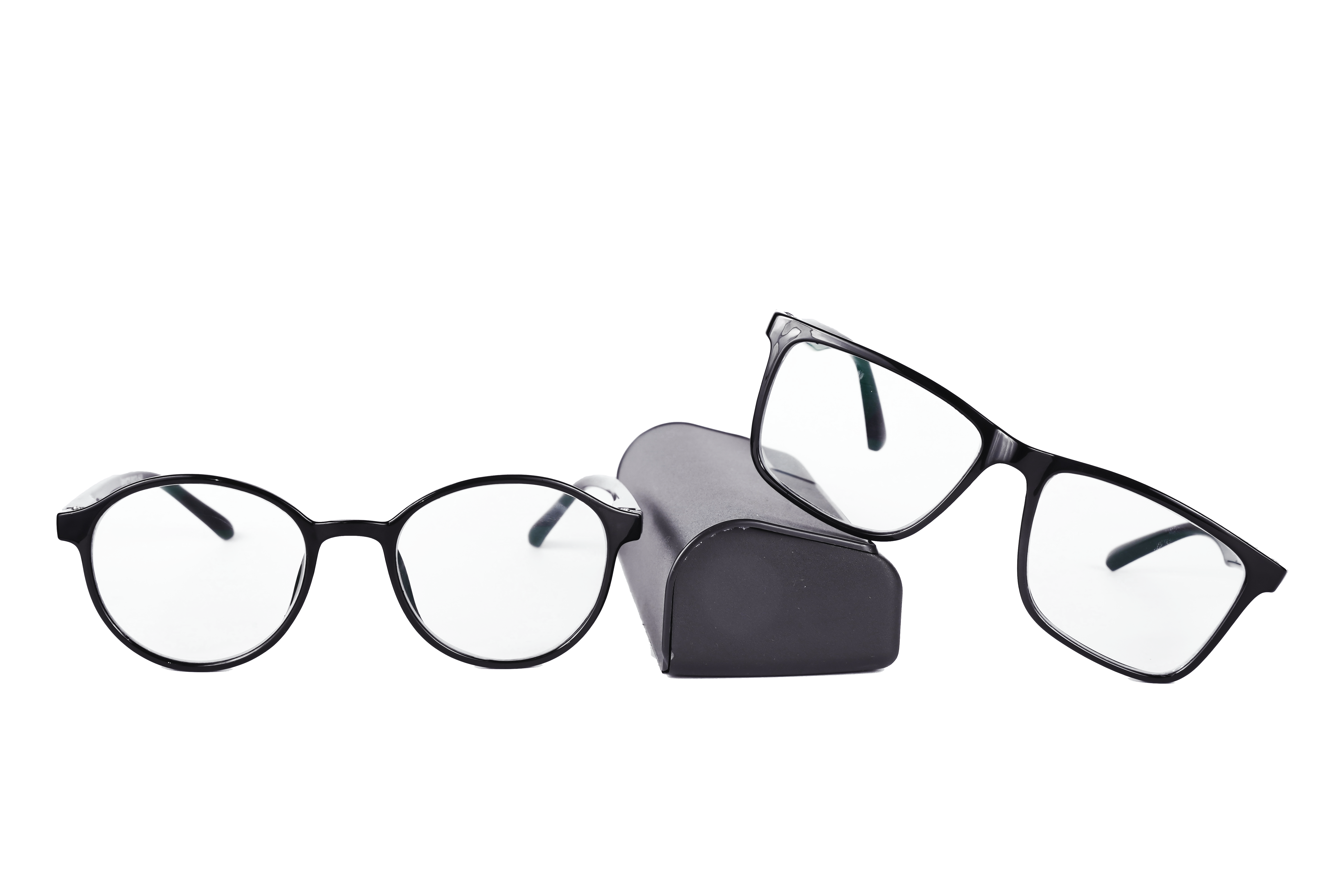 System Glasses | Pack of 2 for Men & Woman | 100% UV Protected |Anti Glare Blocks Harmful Rays |  Zero Power | BLACK