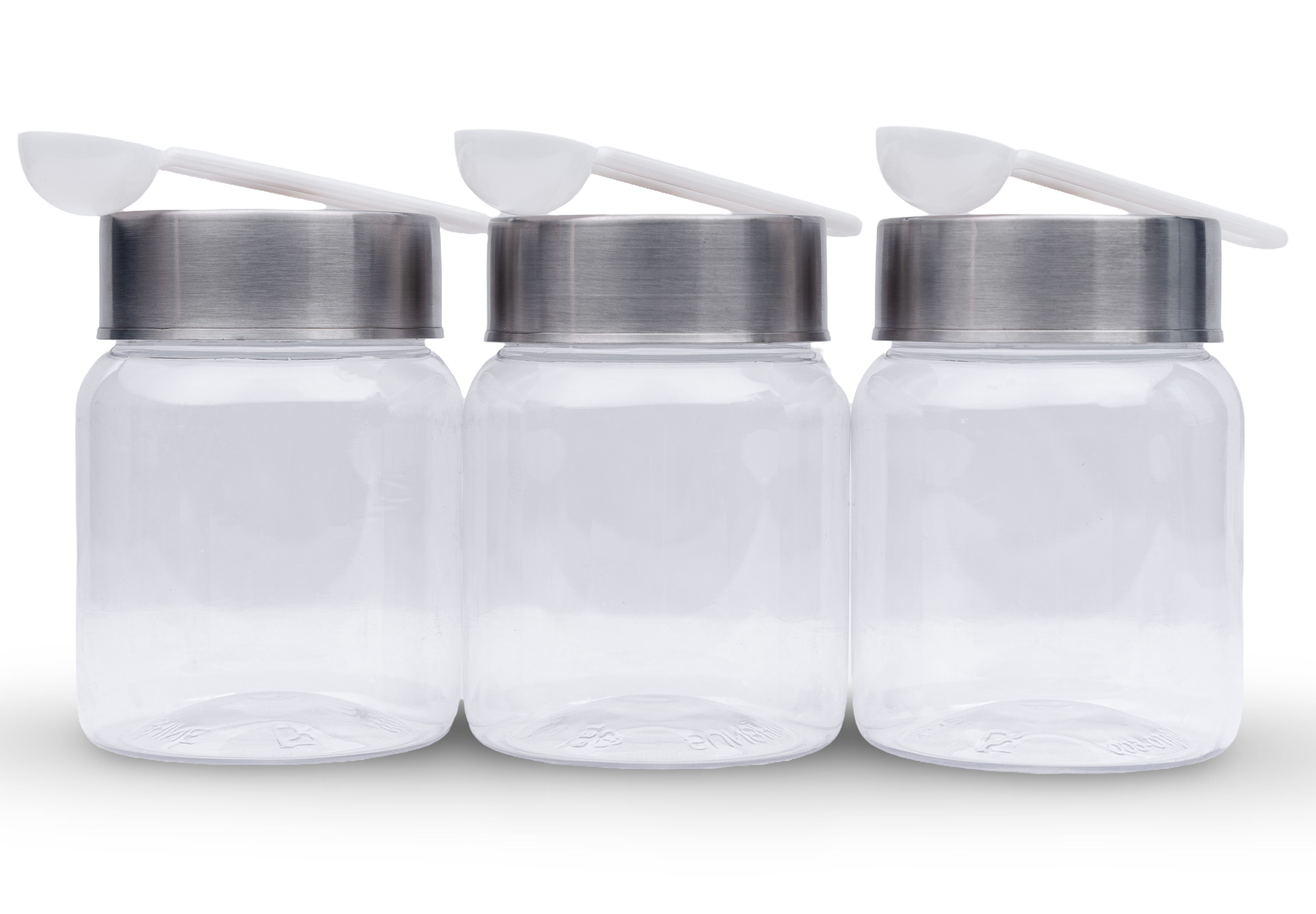 Storito Plain Steel Cap 3+ 3 (pack 6)   1000 ML - 3 & 500 ML - 3