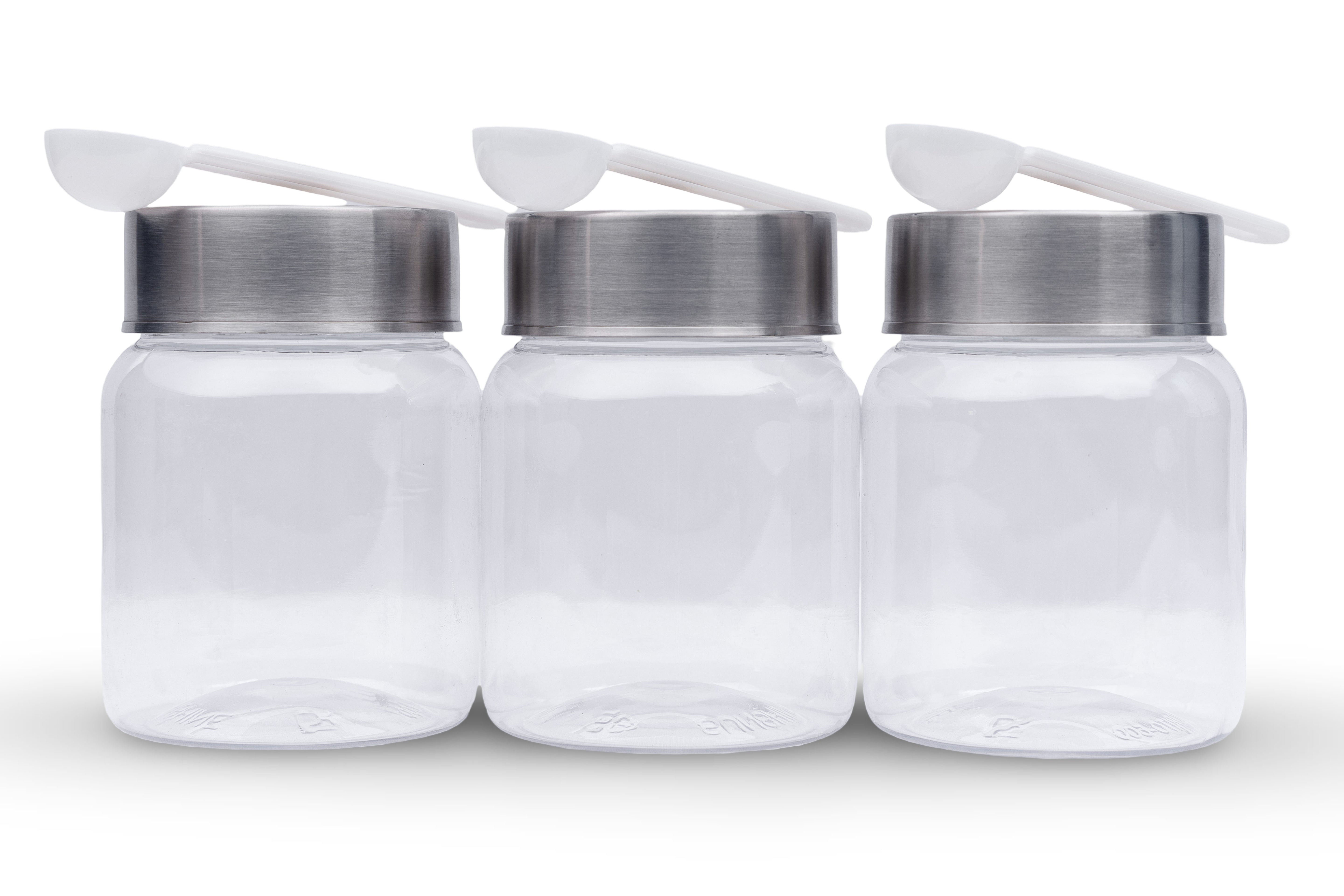 Storito Plain Steel Cap 3+ 3 (pack 6)   1000 ML - 3 & 500 ML - 3