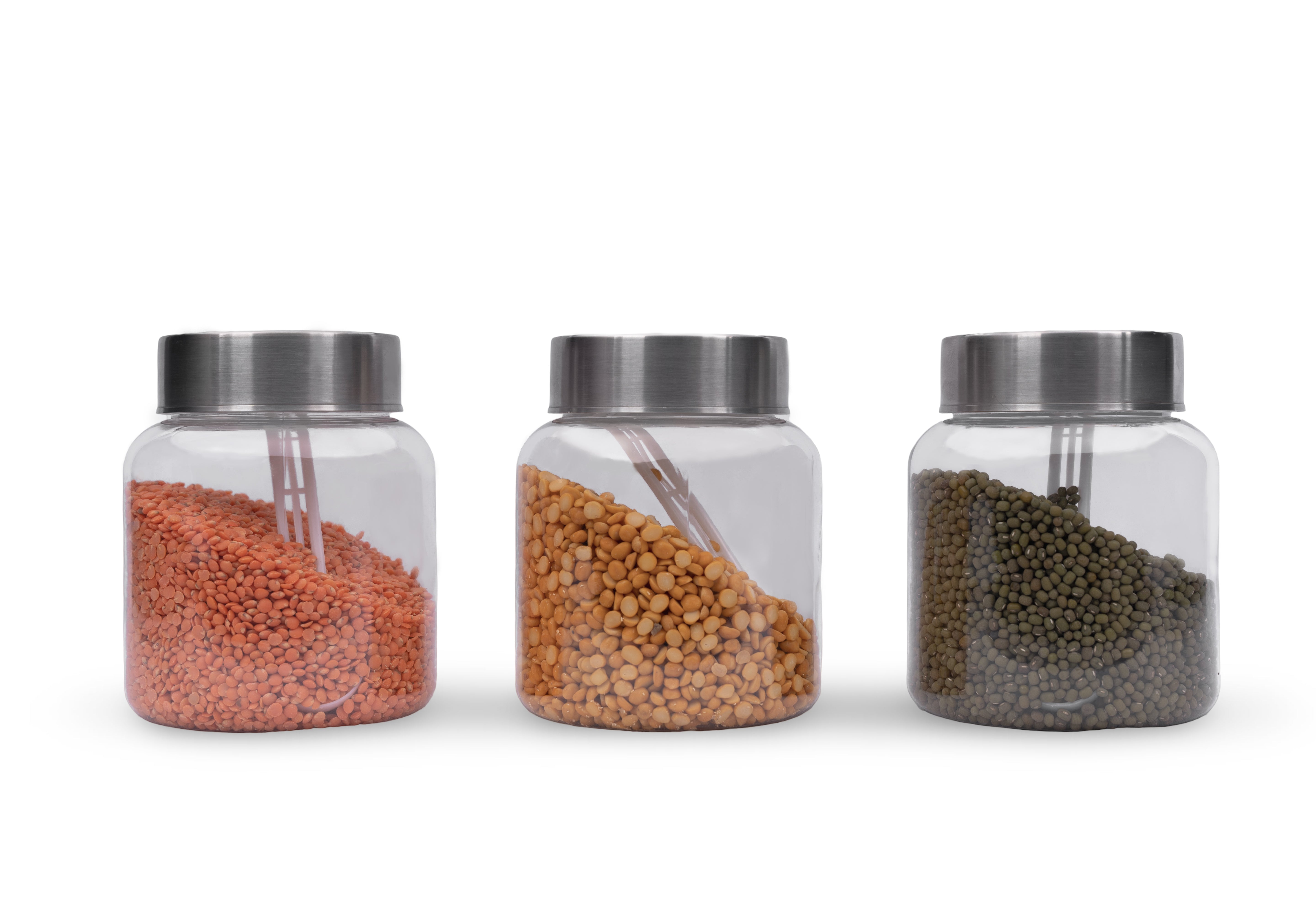 Storito Plain Steel Cap 3+ 3 (pack 6)   1000 ML - 3 & 500 ML - 3