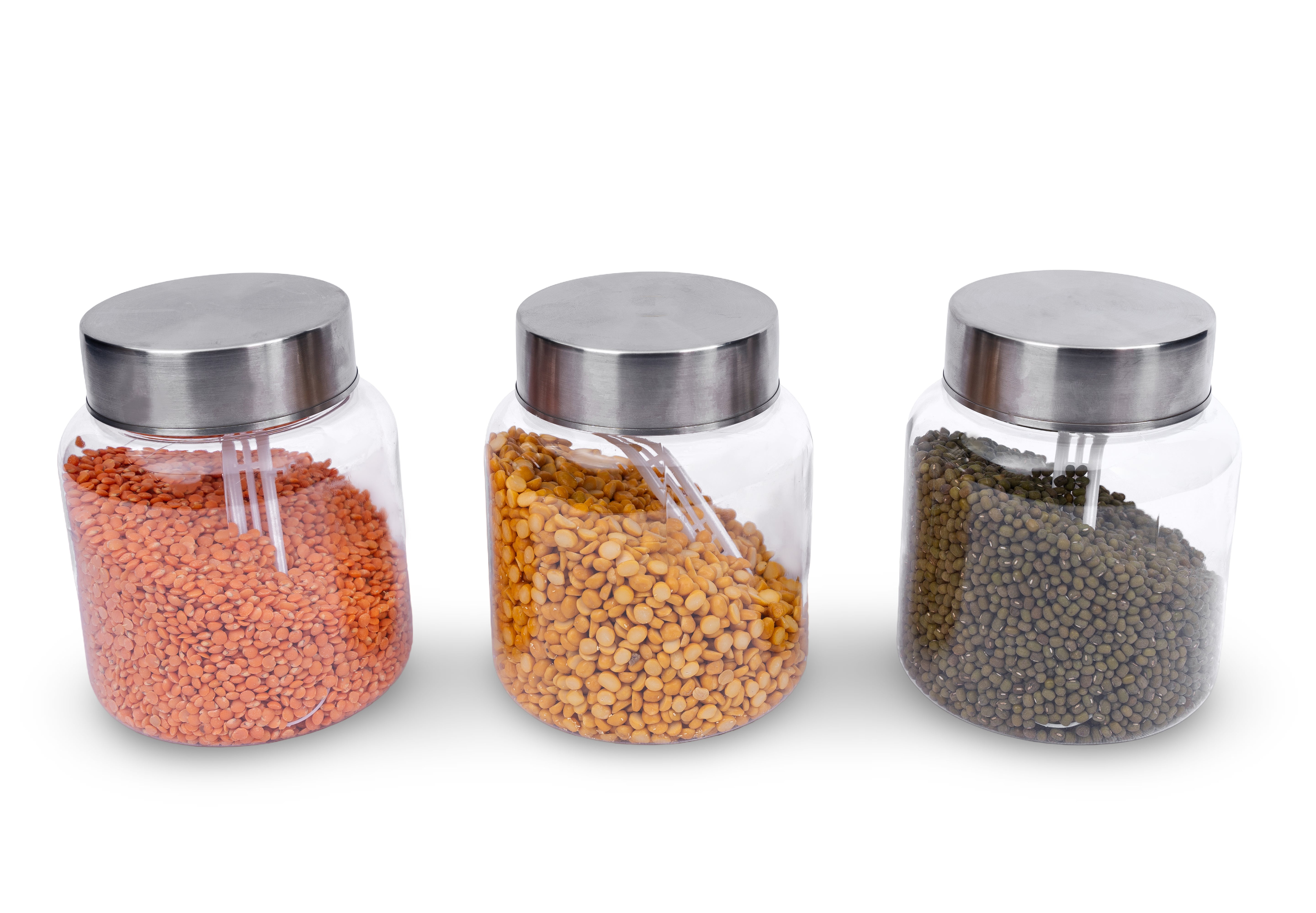 Storito Plain Steel Cap 3+ 3 (pack 6)   1000 ML - 3 & 500 ML - 3