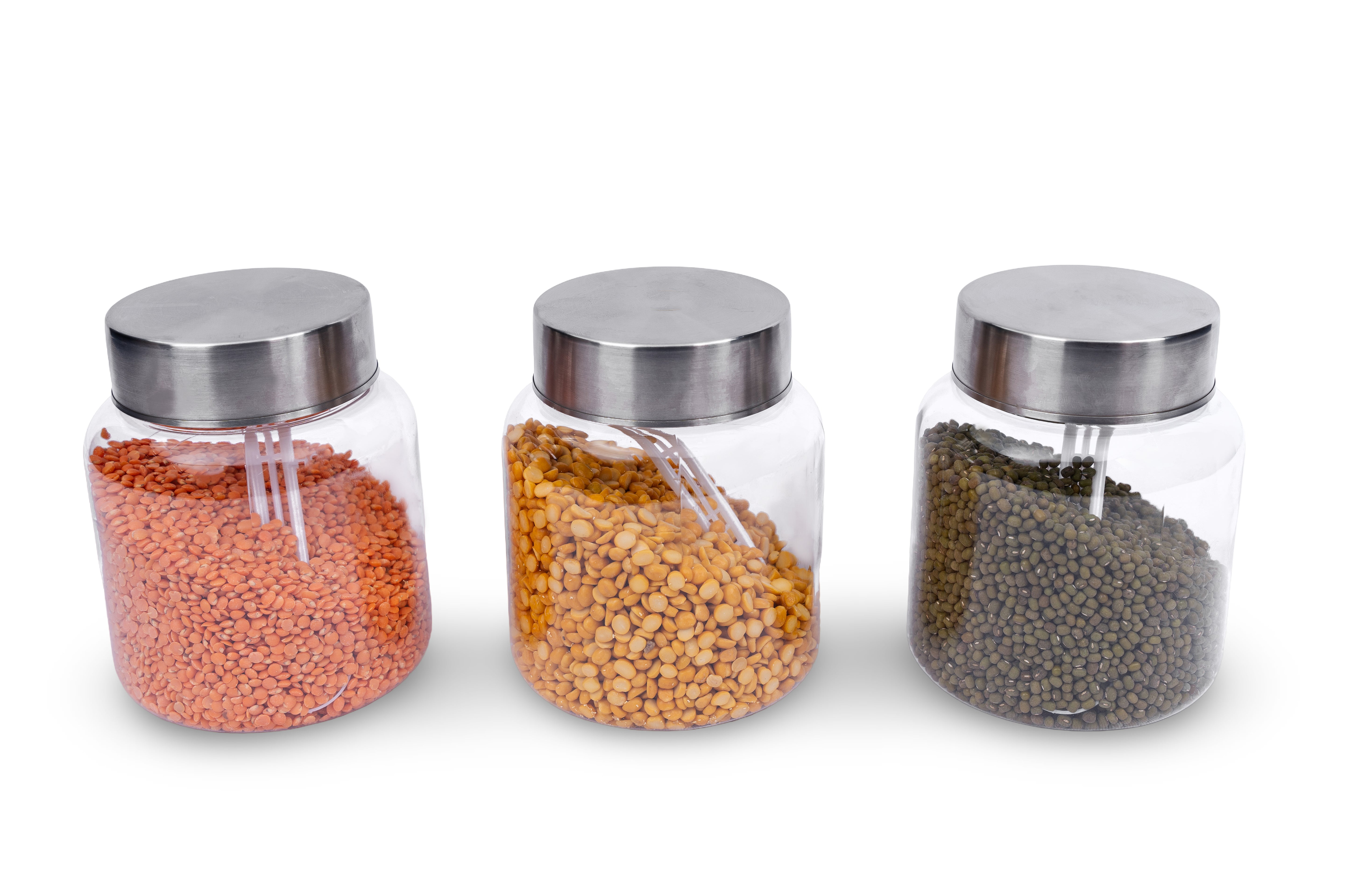 Storito Plain Steel Cap 3+ 3 (pack 6)   1000 ML - 3 & 500 ML - 3