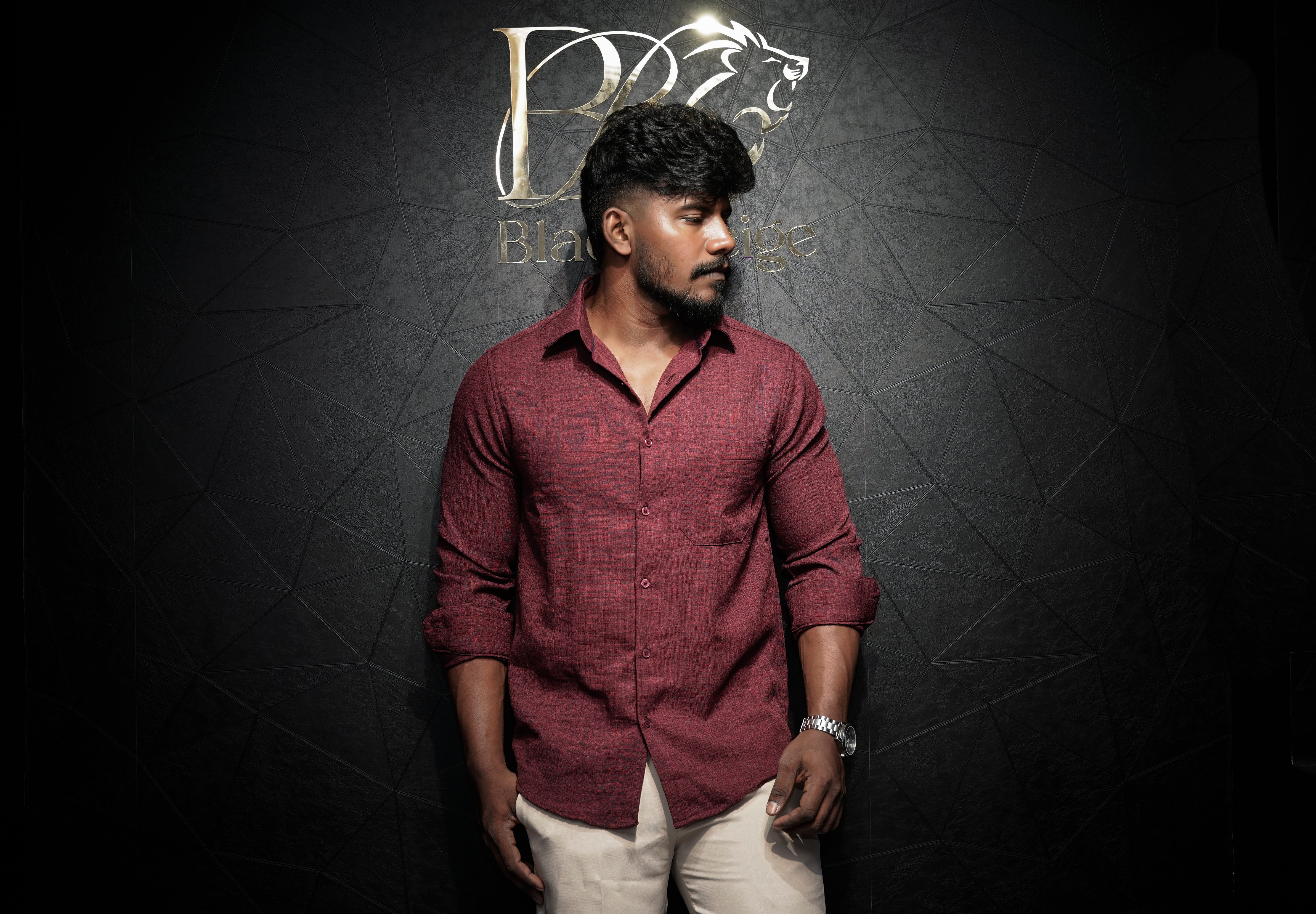 Premium Men's Formal Linen Shirt - Regular fit | Plain | Full Sleeve | Maroon