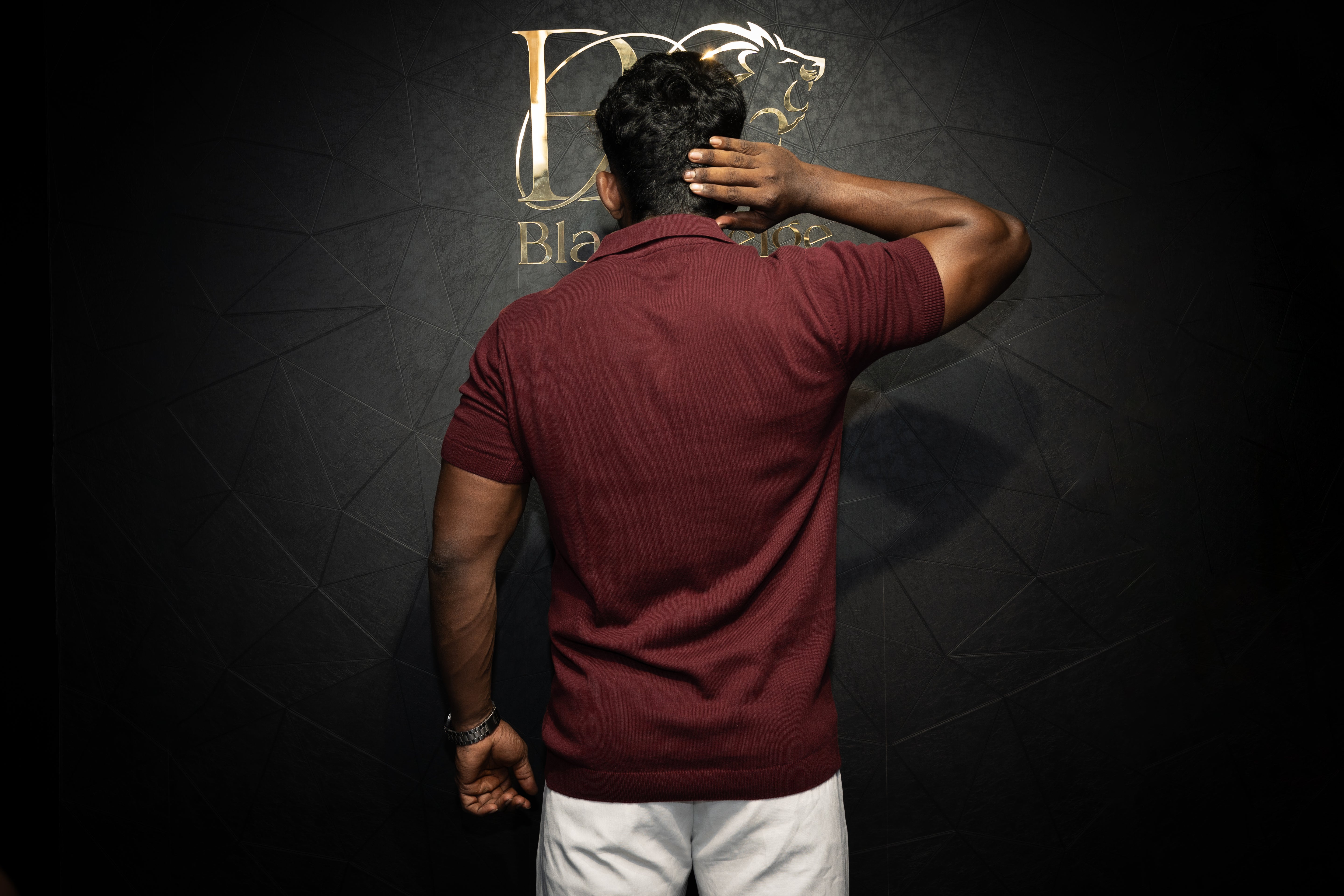 Premium Textured Polo T shirt with Zip | Pure cotton | Half sleeve | Maroon
