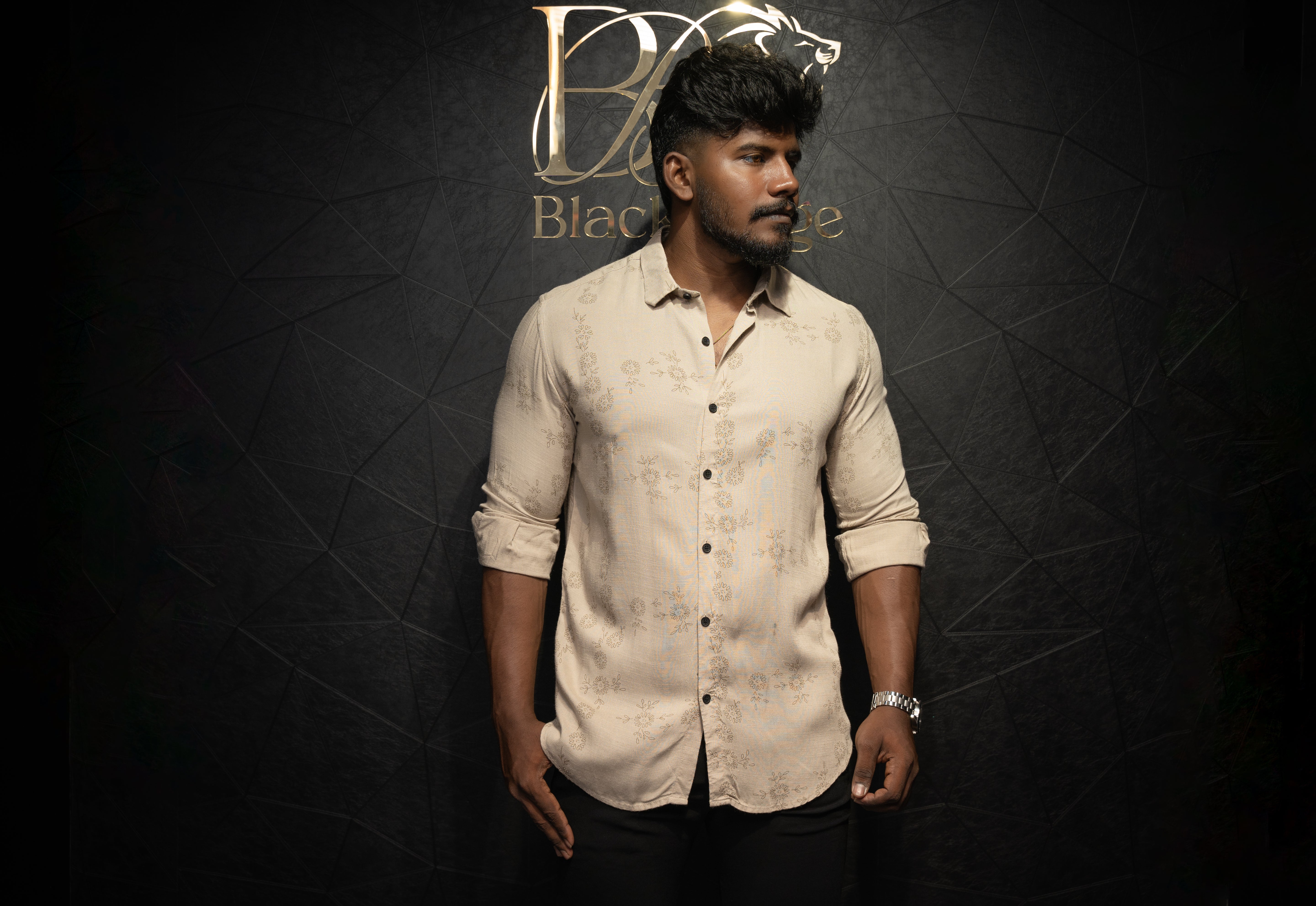 Premium Men's Floral Printed Casual Shirt | Full Sleeve | Sandal