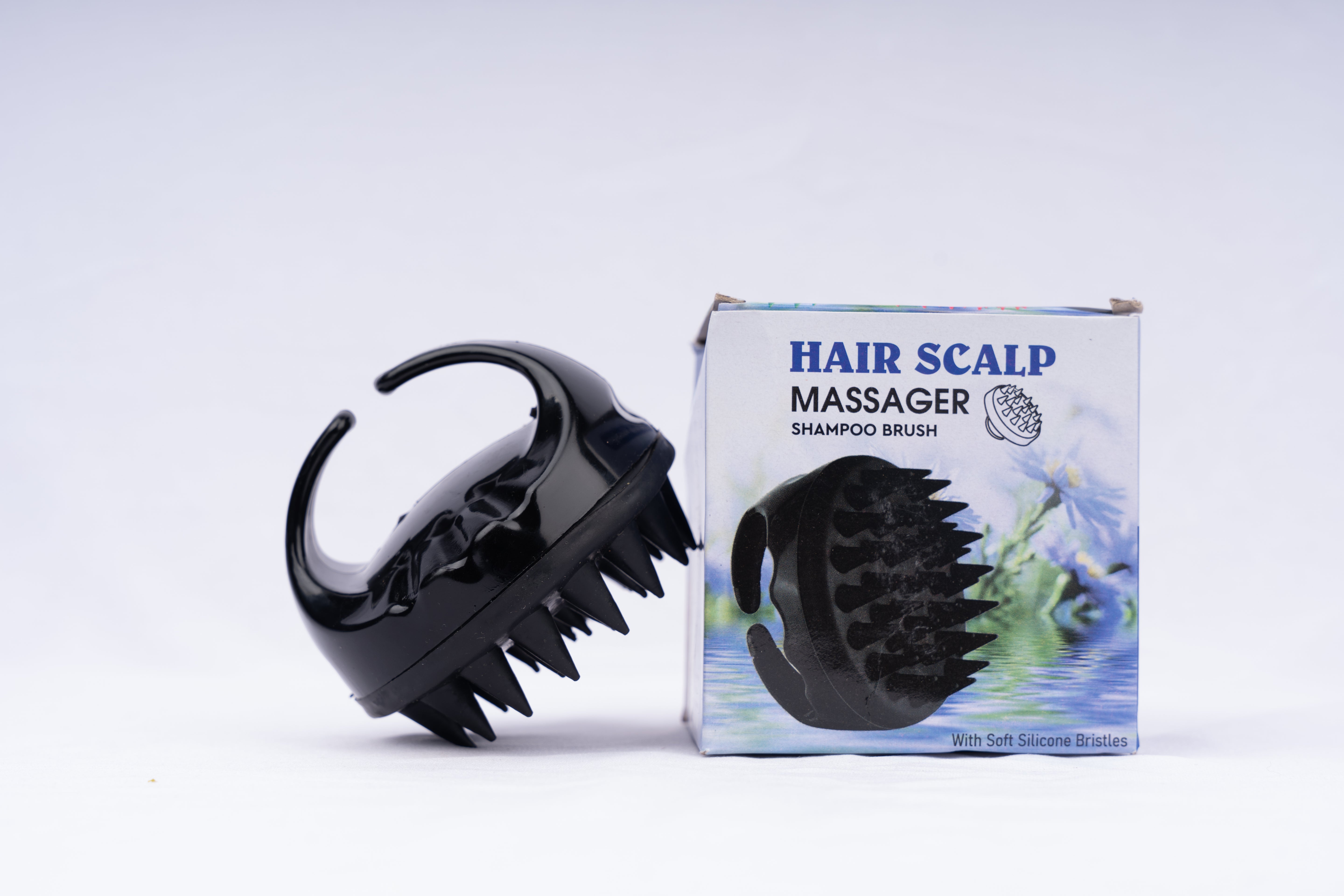 Silicone Scalp Massager & Shampoo Cleansing Brush (Pack of 1 ) Black