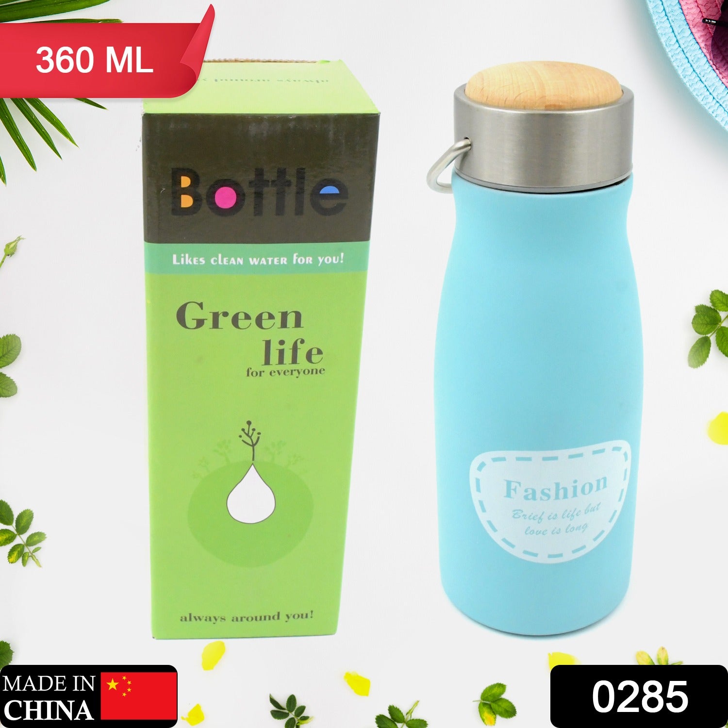 Stainless Steel Water Bottle With Handle Fridge Water Bottle Stainless Steel Water Bottle Leak Proof Rust Proof Hot  Cold Drinks Gym Sipper Bpa Free Food Grade Quality Steel Fridge Bottle For Officegymschool (360 Ml)