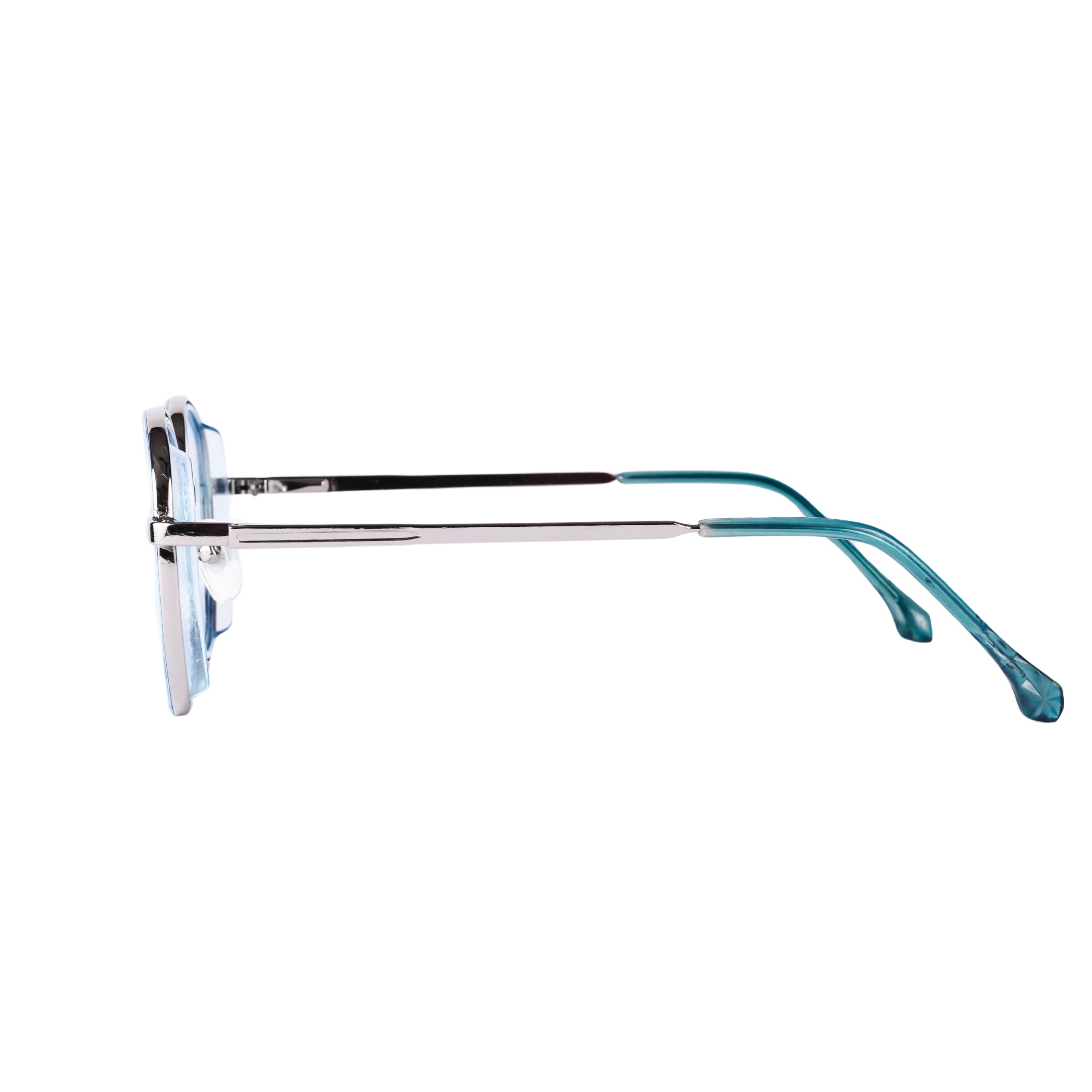 PREMIUM Blue Light Blocking Amber Glasses |  UNISEX| Anti Glare UV Protection |  Stylish Blue Rim with Metallic Steel Frame