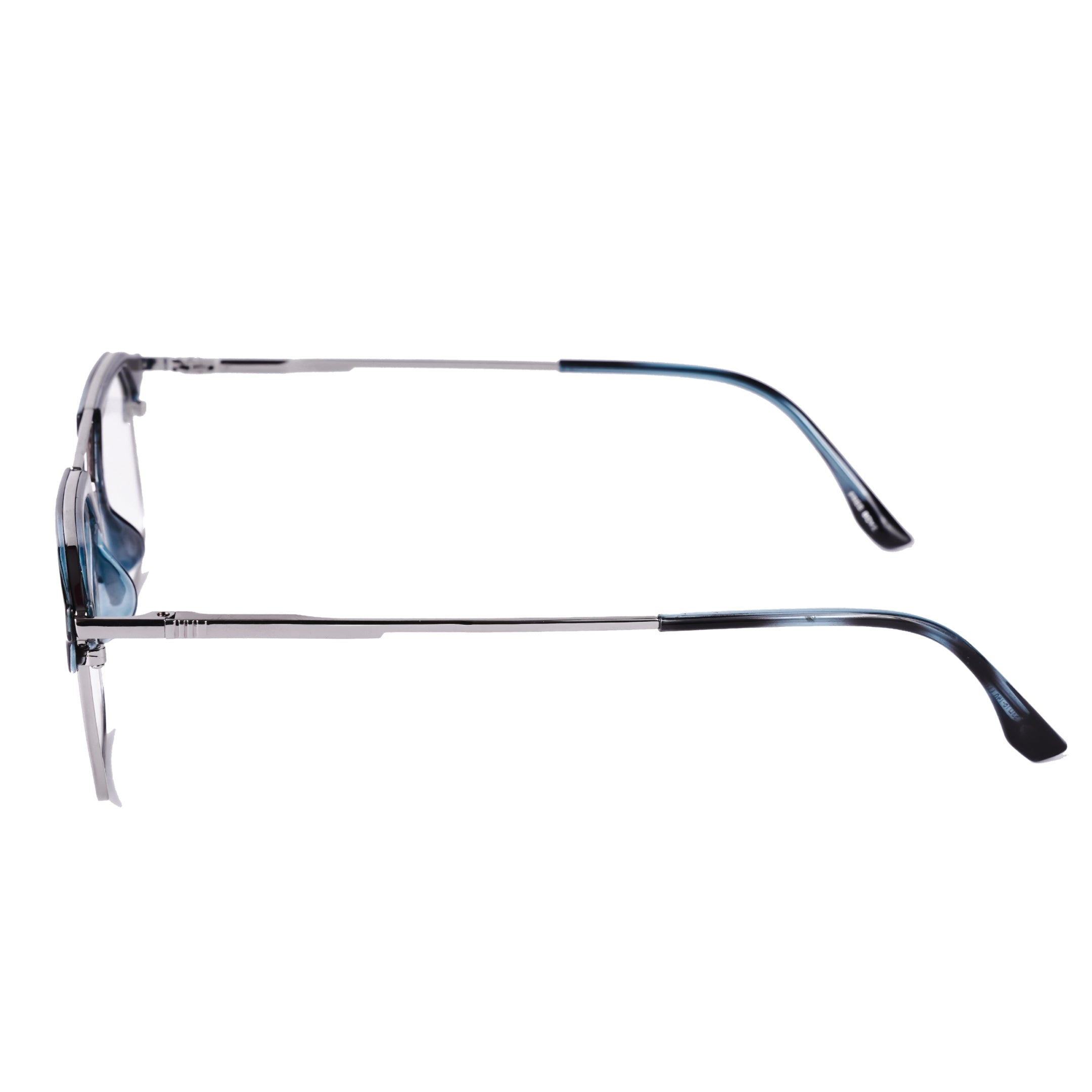 PREMIUM Blue Light Blocking Glasses for Men's |  Anti Glare UV Protection |  Stylish Glossy Selver Half Rim with Metalic steel frame