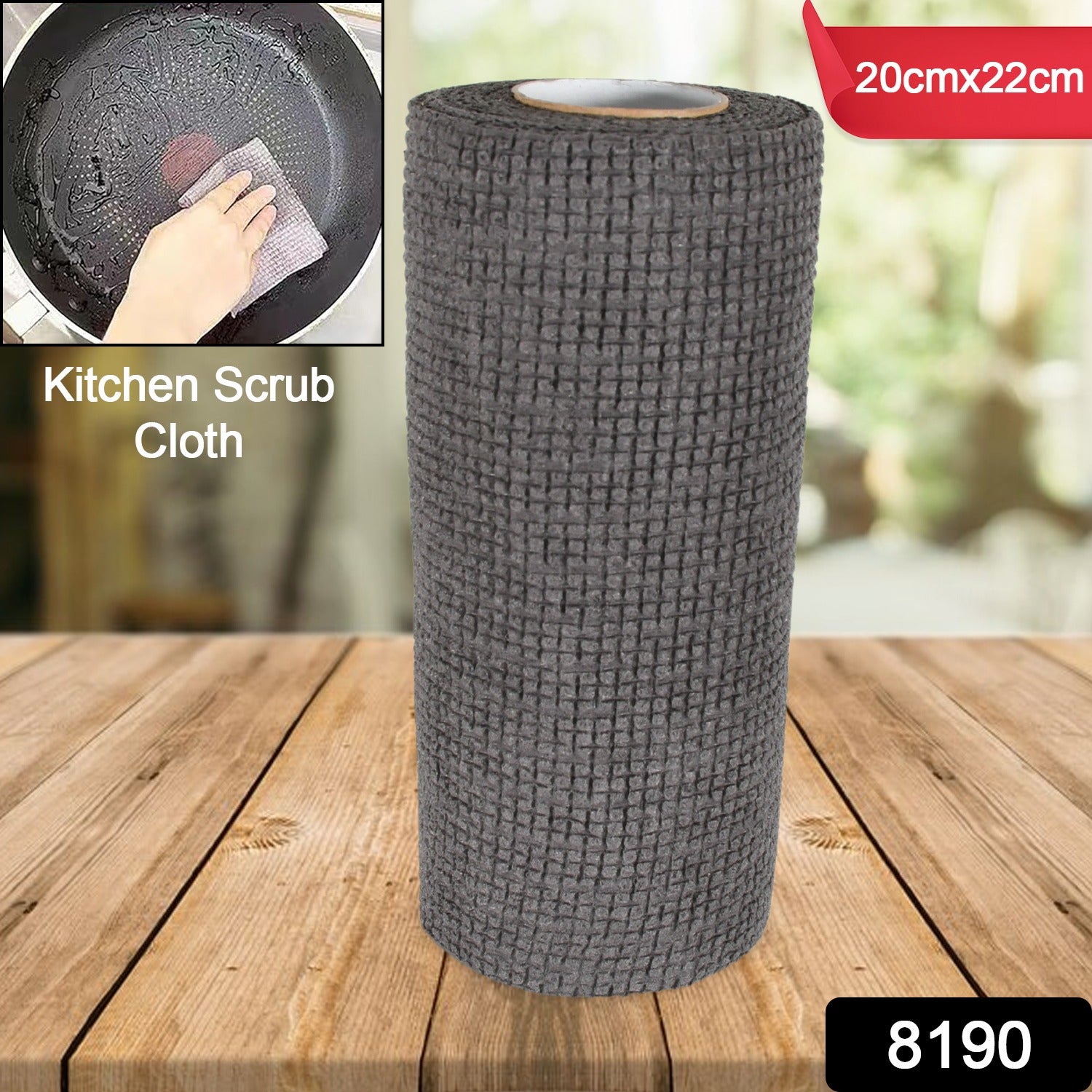 Durable Kitchen Scrub Cloth Microfiber Cleaning Cloth Roll Kitchen Wear-resistant Cloth 2022cm Multipurpose Cleaning Cloths For Kitchen (1pc)