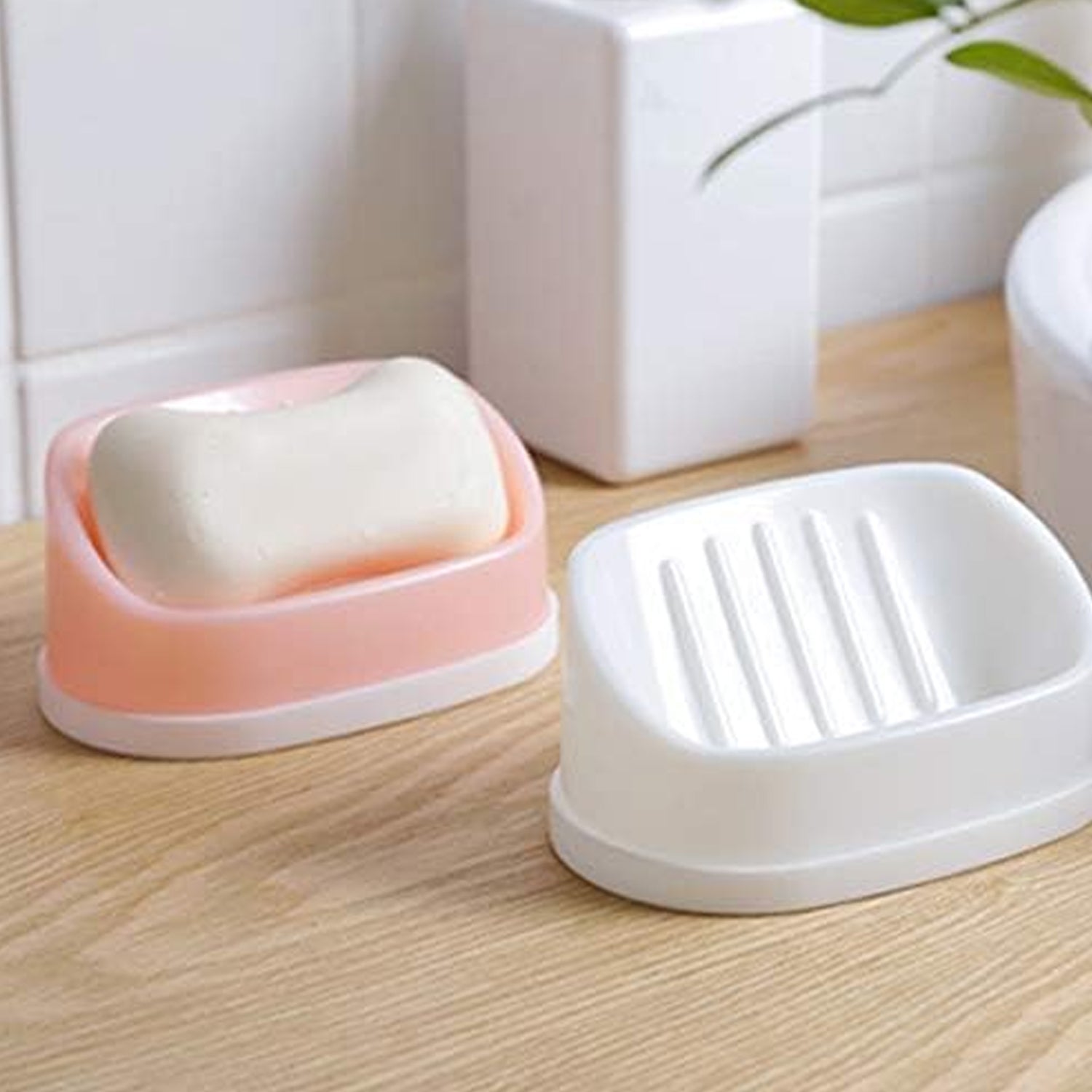 Soap Container Soap Box Household Kitchen And Bathroom Can Use Pp Material Drain Box Double Soap Dish For Bathroom Shower Home Outdoor Camping (1 Pc)