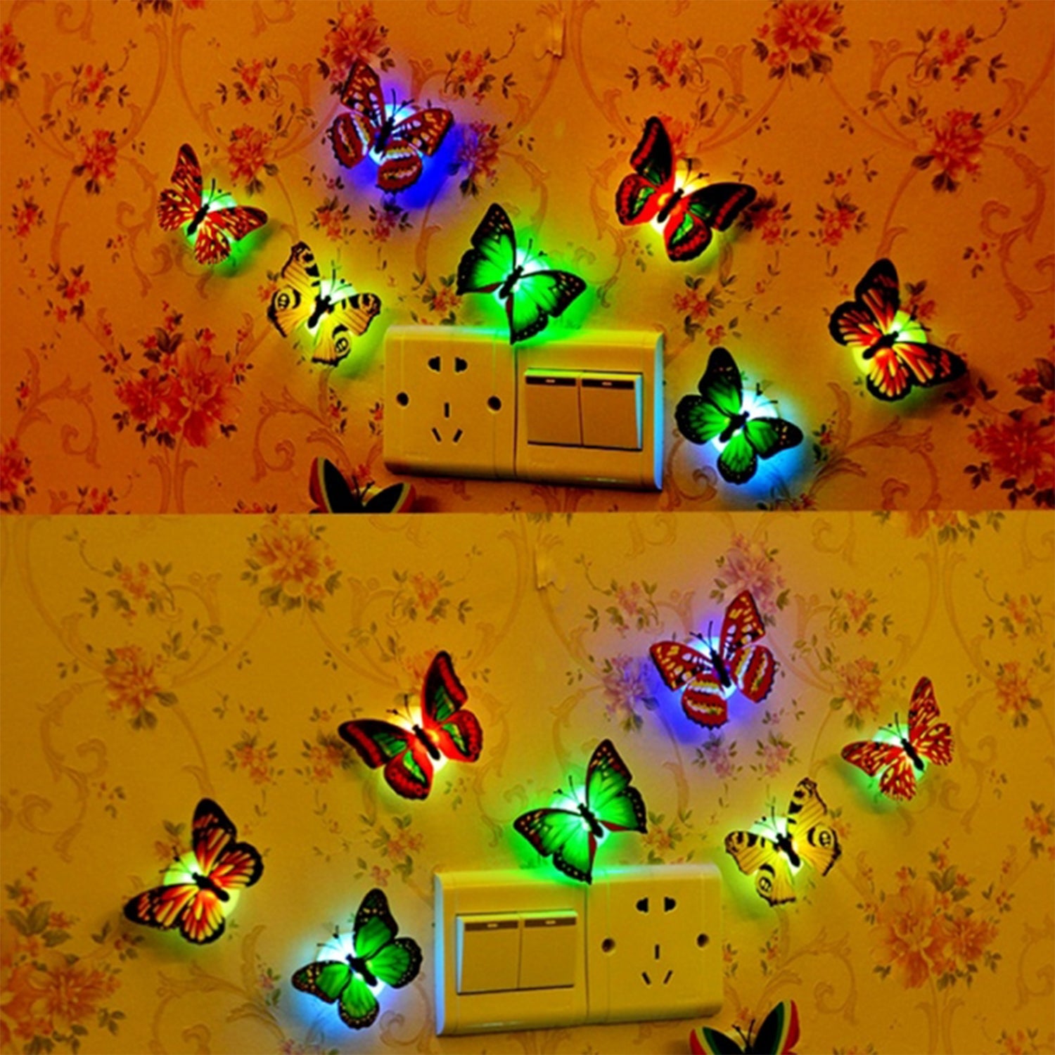 The Butterfly 3d Night Lamp Comes With 3d Illusion Design Suitable For Drawing Room Lobby.