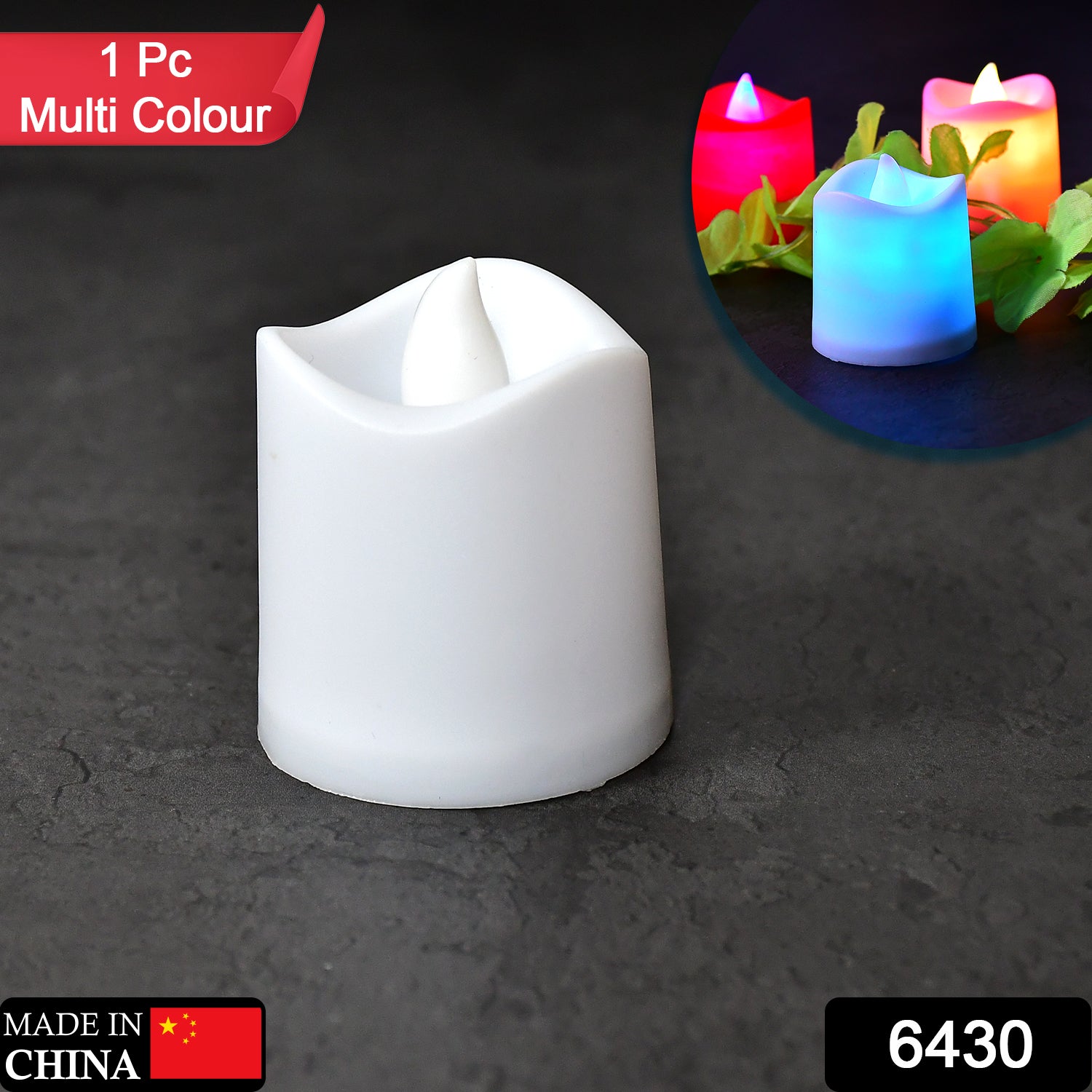 1 pc Festival Decorative - Led Tealight Candles  Battery Operated Candle Ideal For Party.