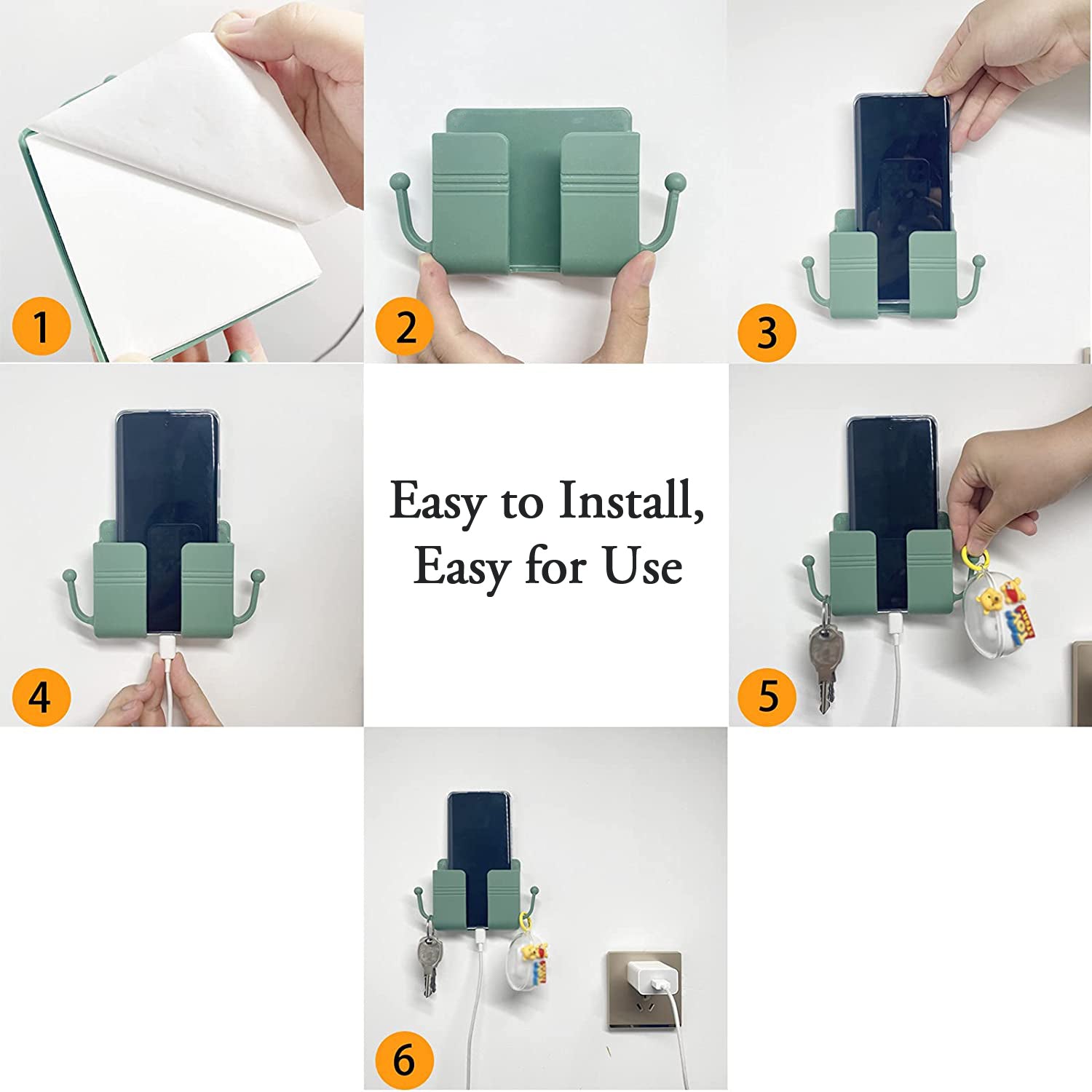 1 Pc Wall mount Mobile Stand With Hook Design Used In All Kinds Of Places Including Household And Many More As A Hanging Support For Cloths And Stuffs Purposes.