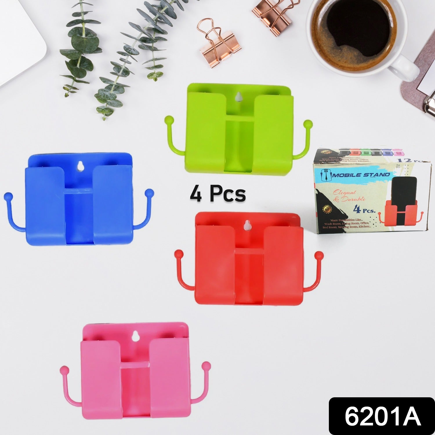 Wall Mounted Storage Box remote Storage Organizer Case With 2 Side Hanging Hooks.