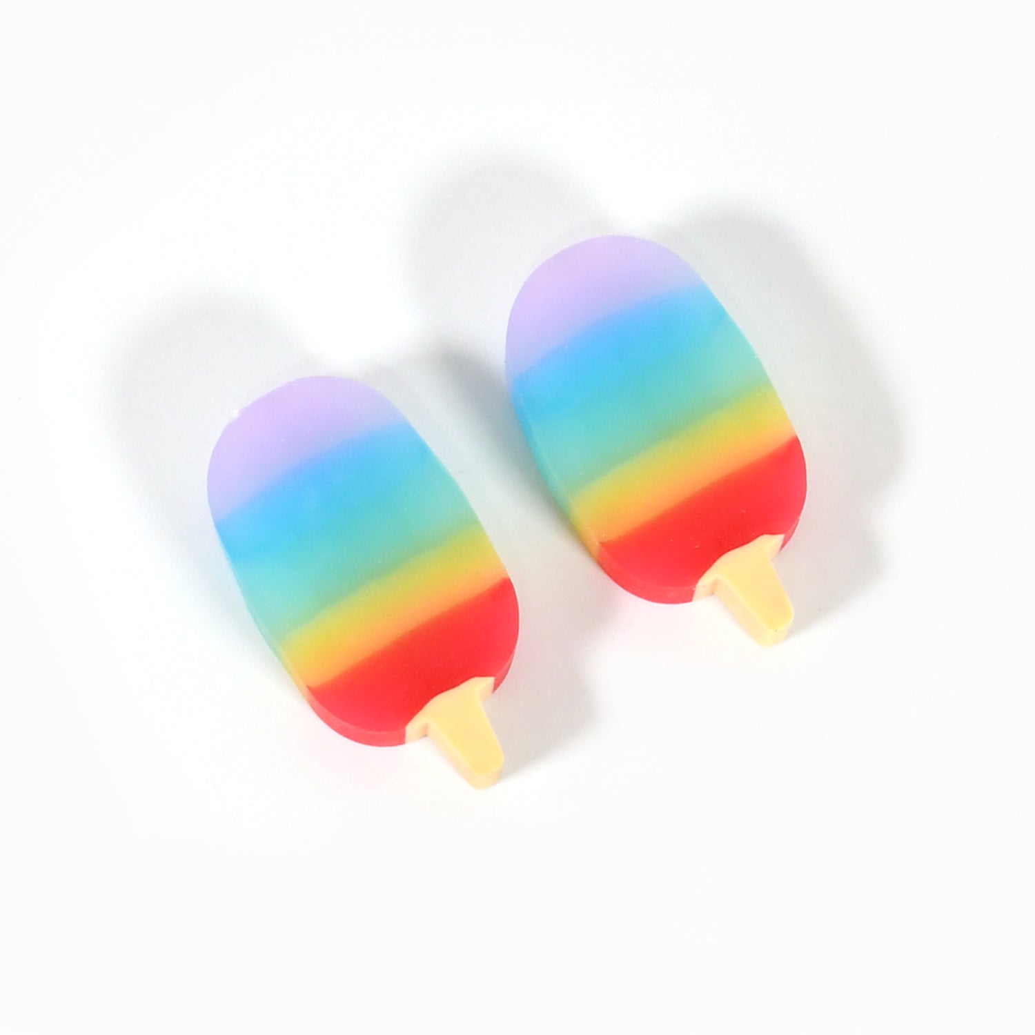 Jelly Popsicle Shape Fancy  Stylish Erasers Mini Eraser Creative Cute Novelty Eraser For Children Eraser Set For Return Gift Birthday Party School Prize (2 Pc Set)
