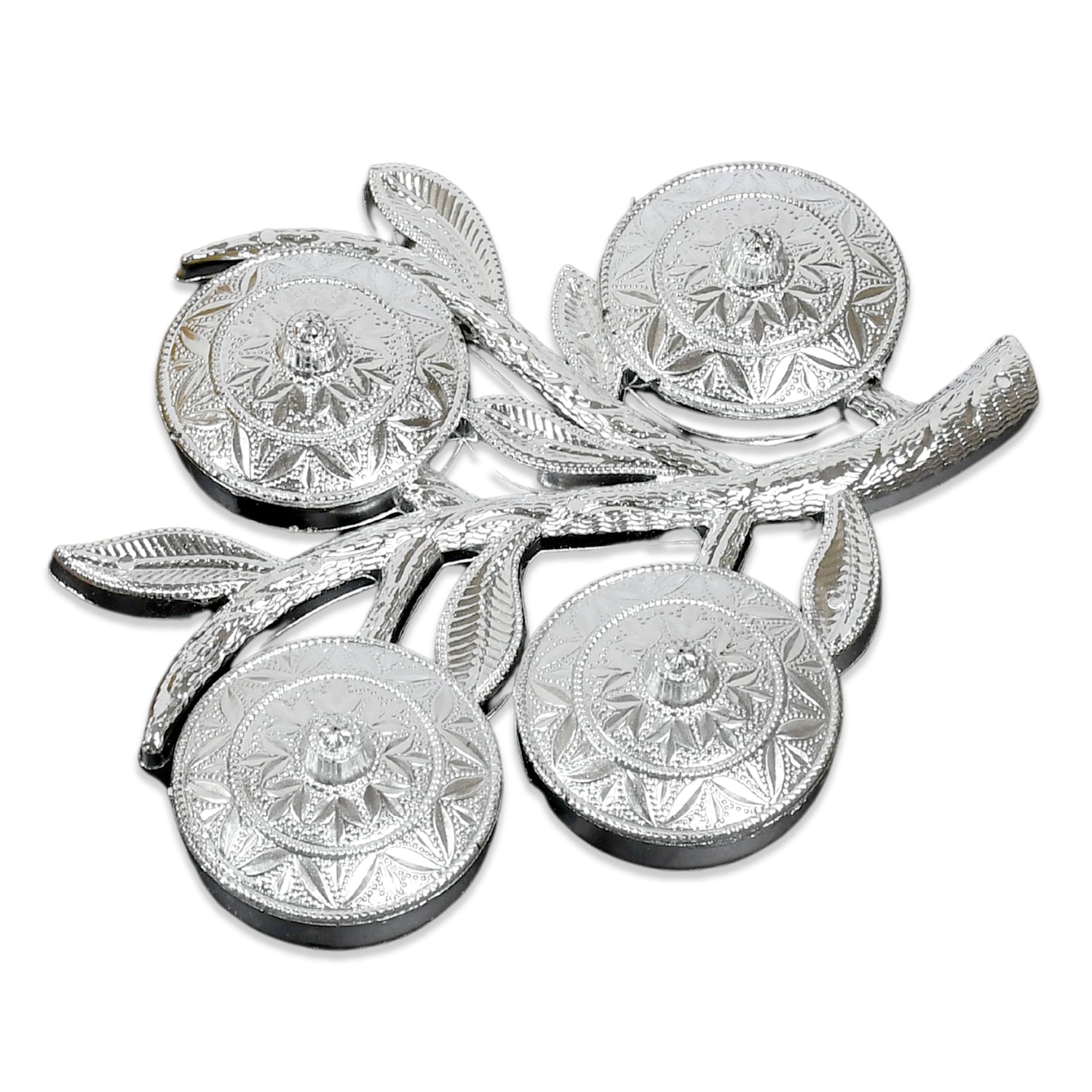 Tree Shape 4 Compartment Mukhwas Dani Serving Tray For Home  Kitchen Use