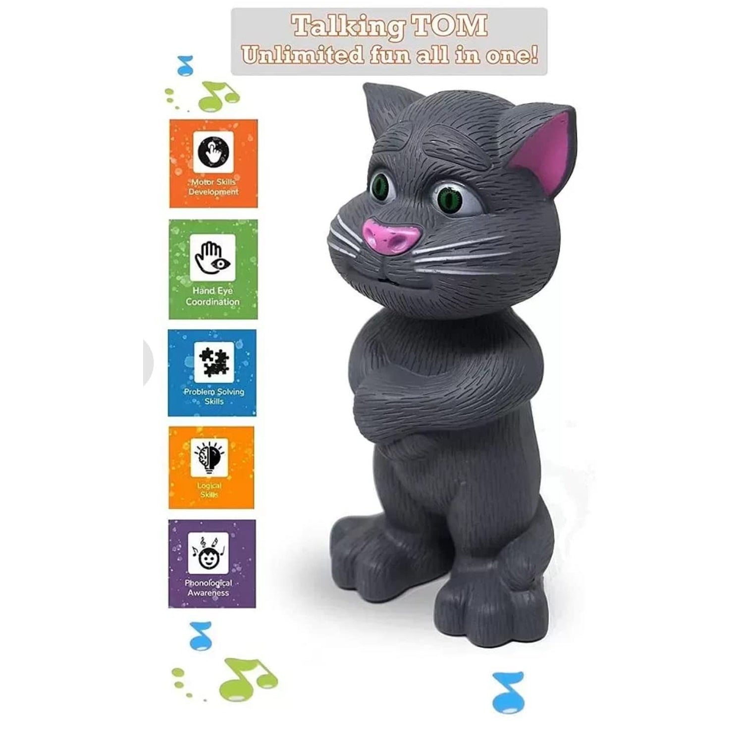 Talking Mimicry Touching Tom Cat Intelligent Interactive Toy With Wonderful Voice For Kids Children Playing And Home Decorate.