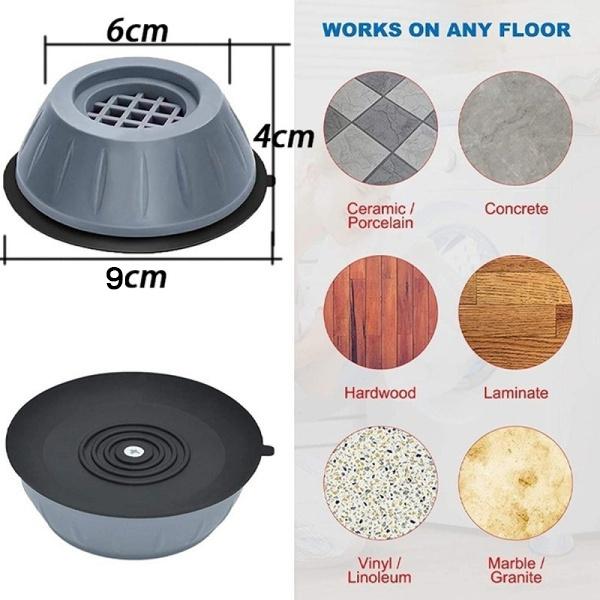 Washer Dryer Anti Vibration Pads With Suction Cup Feet