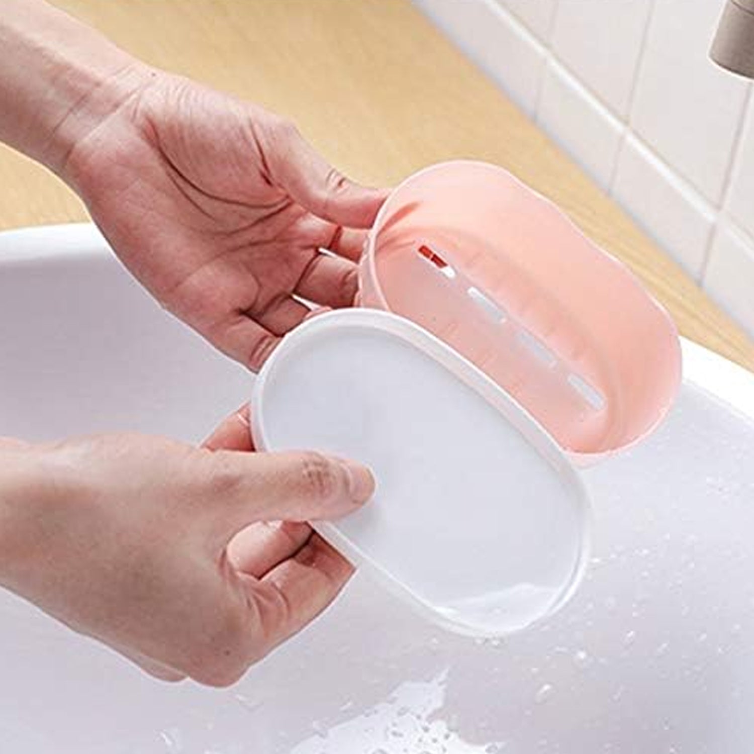 Soap Container Soap Box Household Kitchen And Bathroom Can Use Pp Material Drain Box Double Soap Dish For Bathroom Shower Home Outdoor Camping (1 Pc)