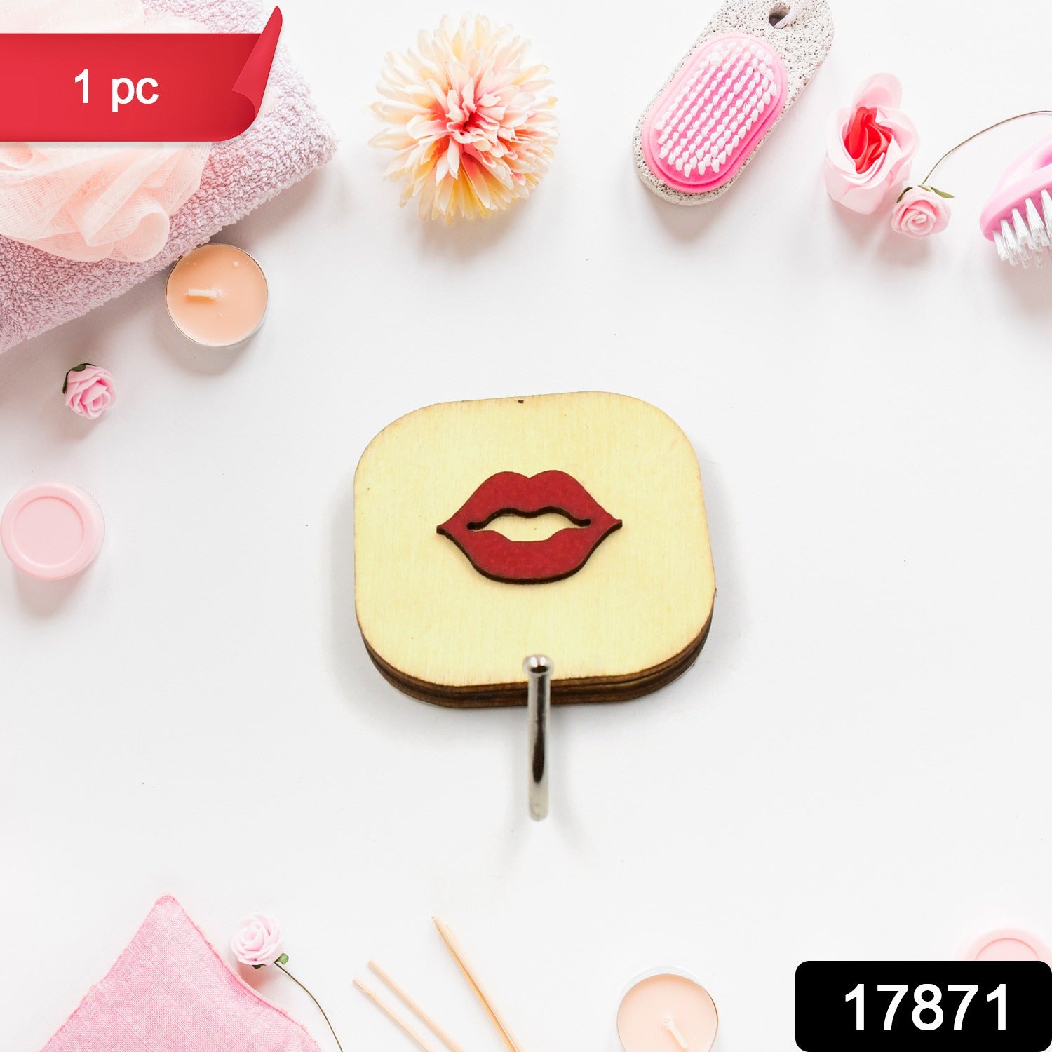 Wooden Cartoon Hook Wall Hanging Hooks Wall Storage Hook Wall Mounted Hat Hooks Wall Coat Hooks Hanger Backpack Hook Clothes Hook Office Towel Hook Clothing Iron (1 Pc)