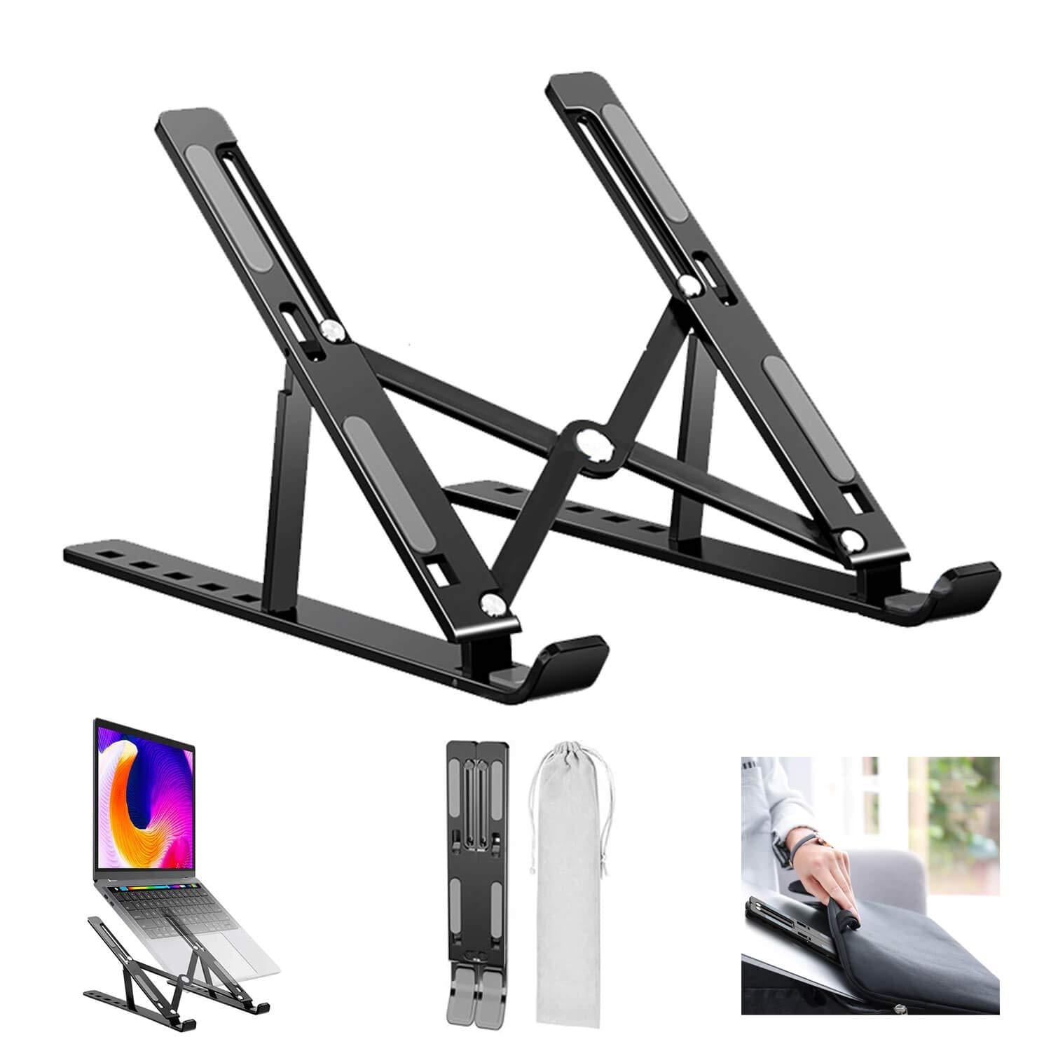 Adjustable Laptop Stand Holder With Built-in Foldable Legs And High Quality Fibre