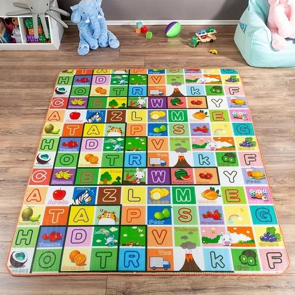 Waterproof Single Side Baby Play Crawl Floor Mat For Kids Picnic School Home (Size 180 X 115)