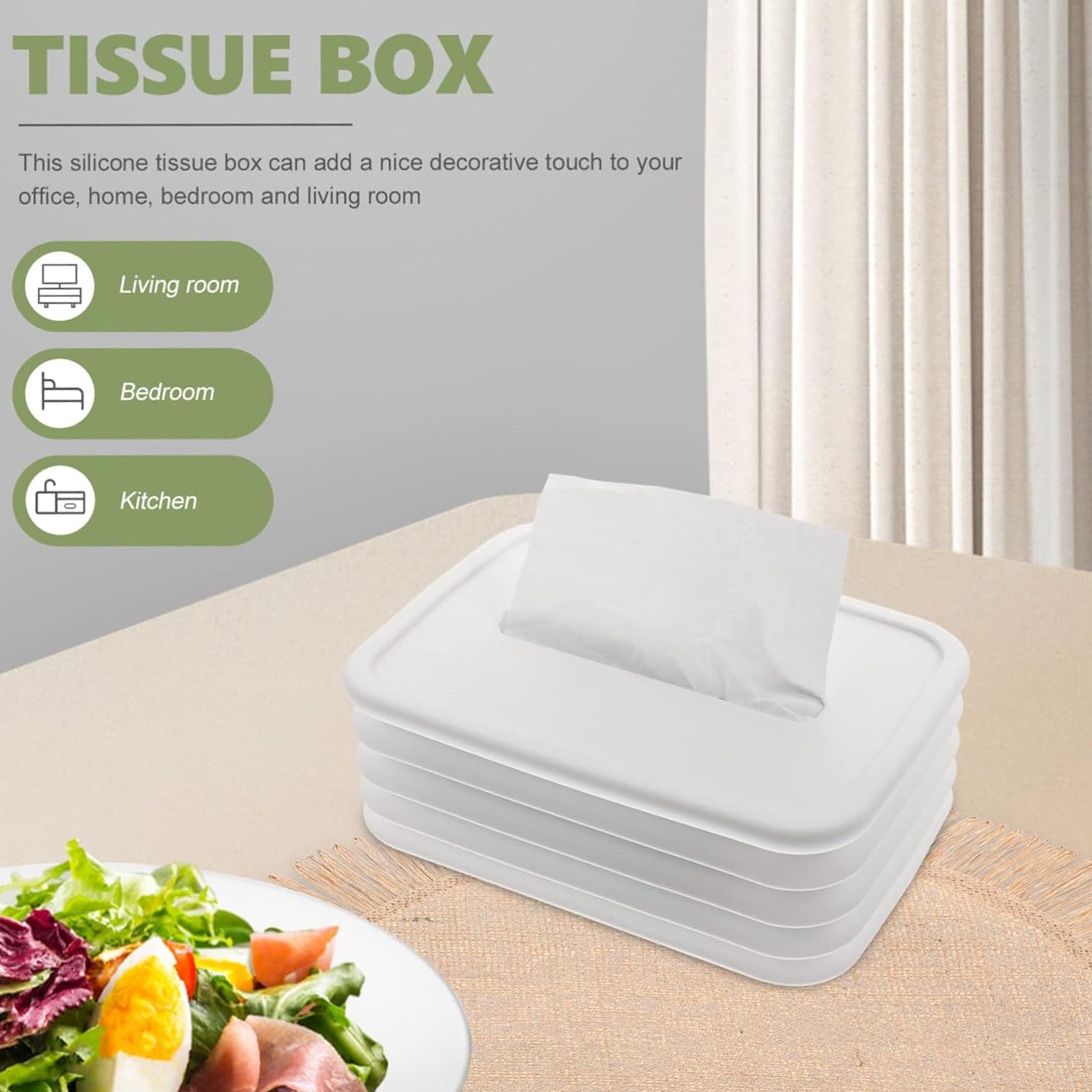 Tissues Holder Silicone Simple Tissue Box Tissues Cylinder Tissues Cube Box Tissue Holder For Bathroom Office Car Bedroom For Bathroom Room Office Car